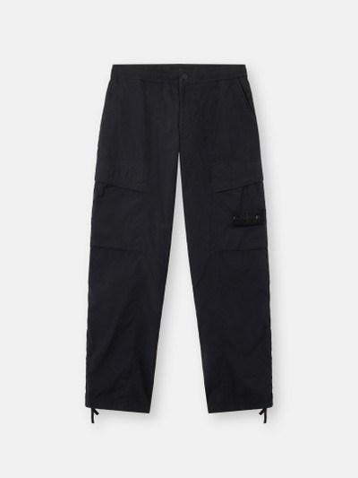 Black Loose-fit cargo pants with snap pockets 3100026 NYLON