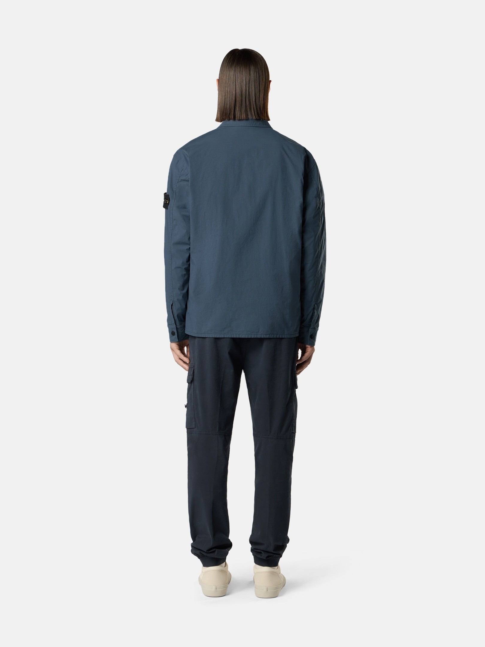 Navy Blue Regular-tapered-fit cargo pants with drawstring