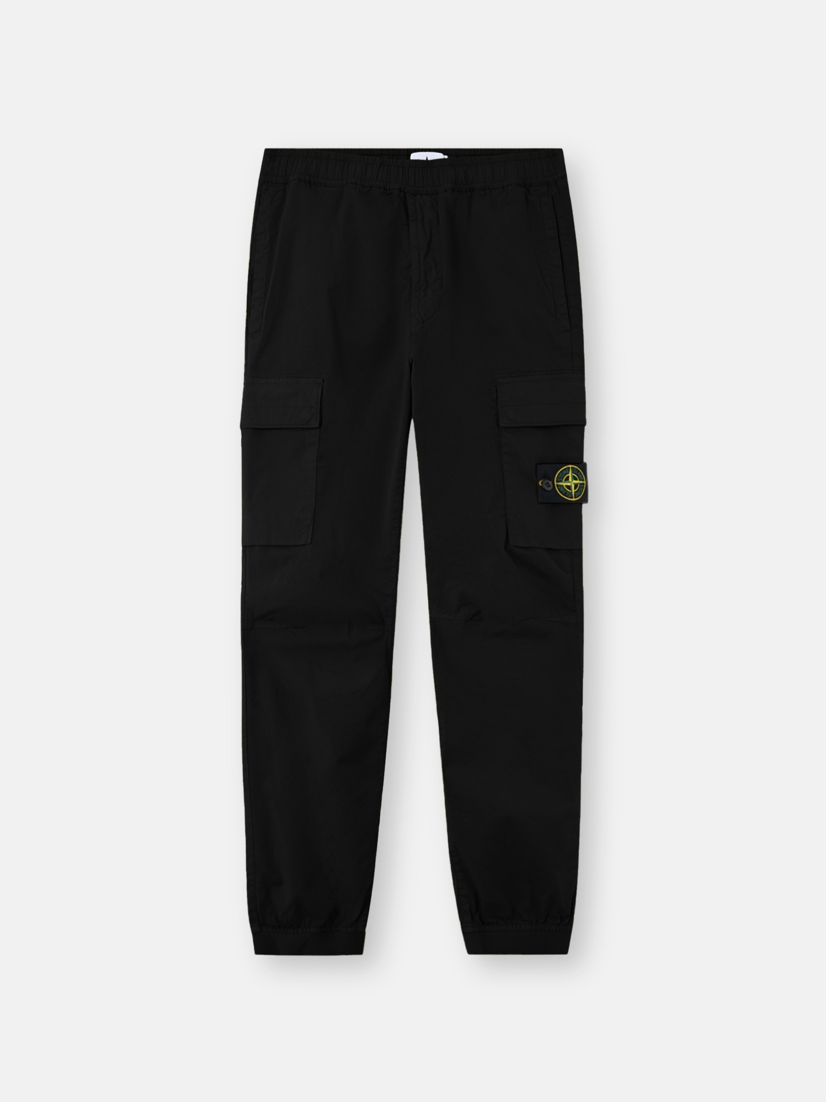 Black Regular-tapered-fit cargo pants with drawstring waistband