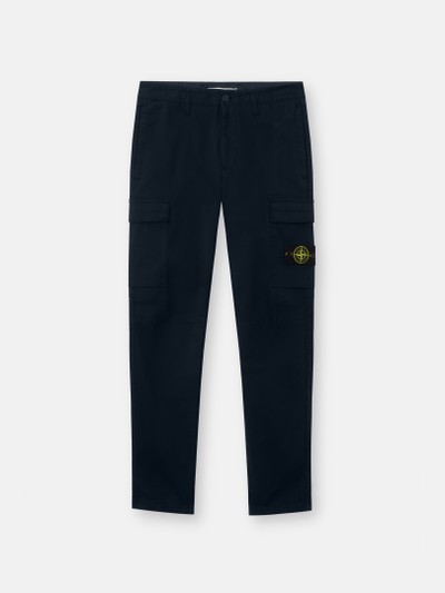 Navy Blue Regular-tapered-fit cargo pants 3100032 STRETCH ORGANIC