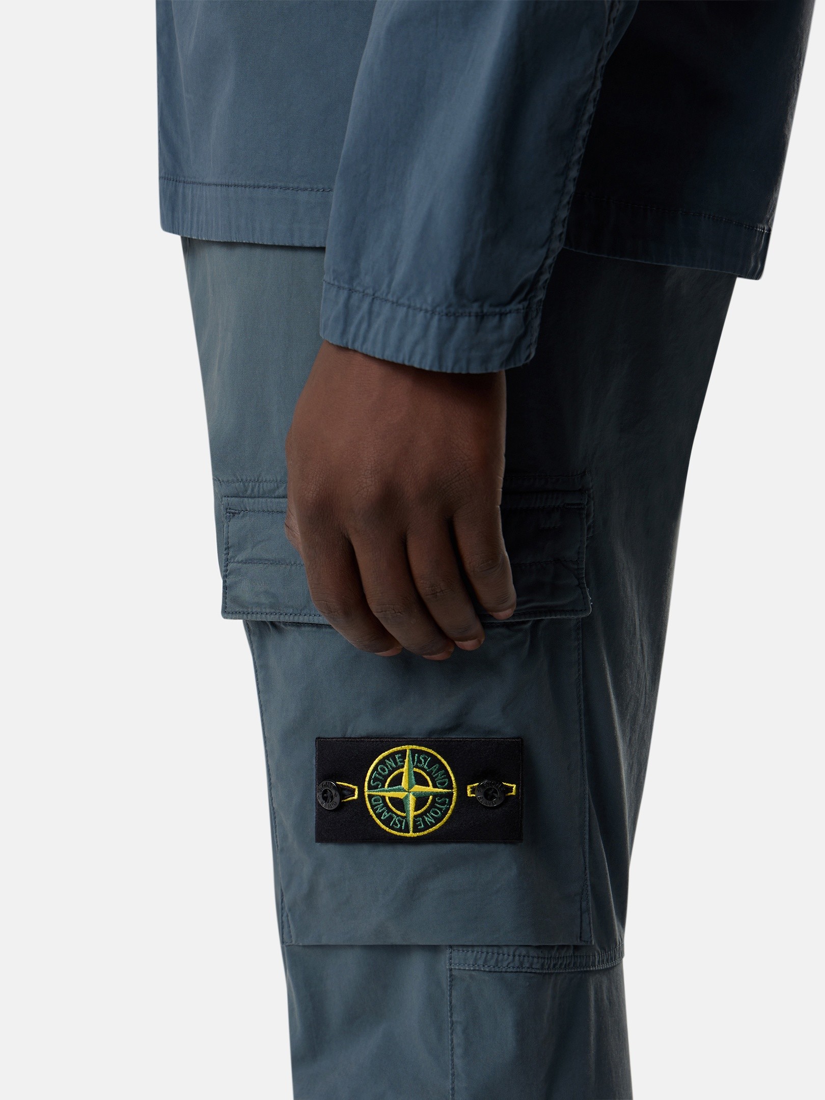 Slate Blue Regular-tapered-fit cargo pants 3100032 STRETCH ORGANIC