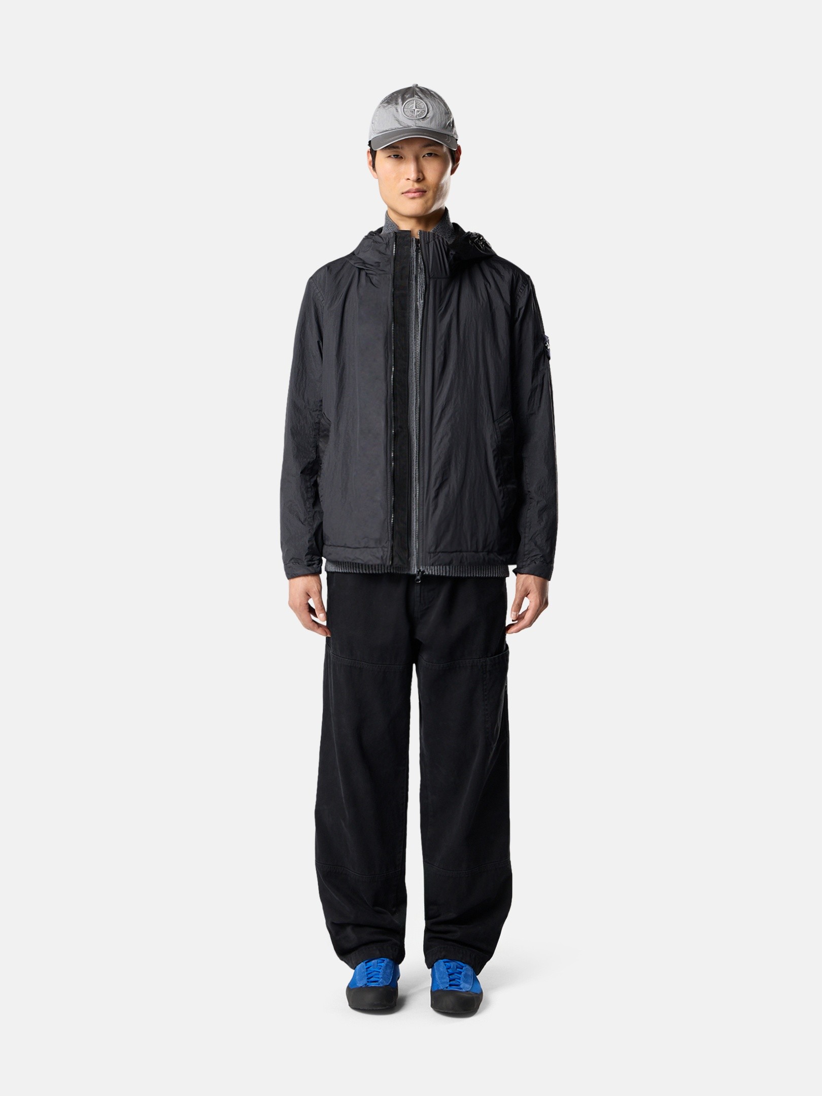 Black Hooded jacket with wind resistance and anti-drop 4100001