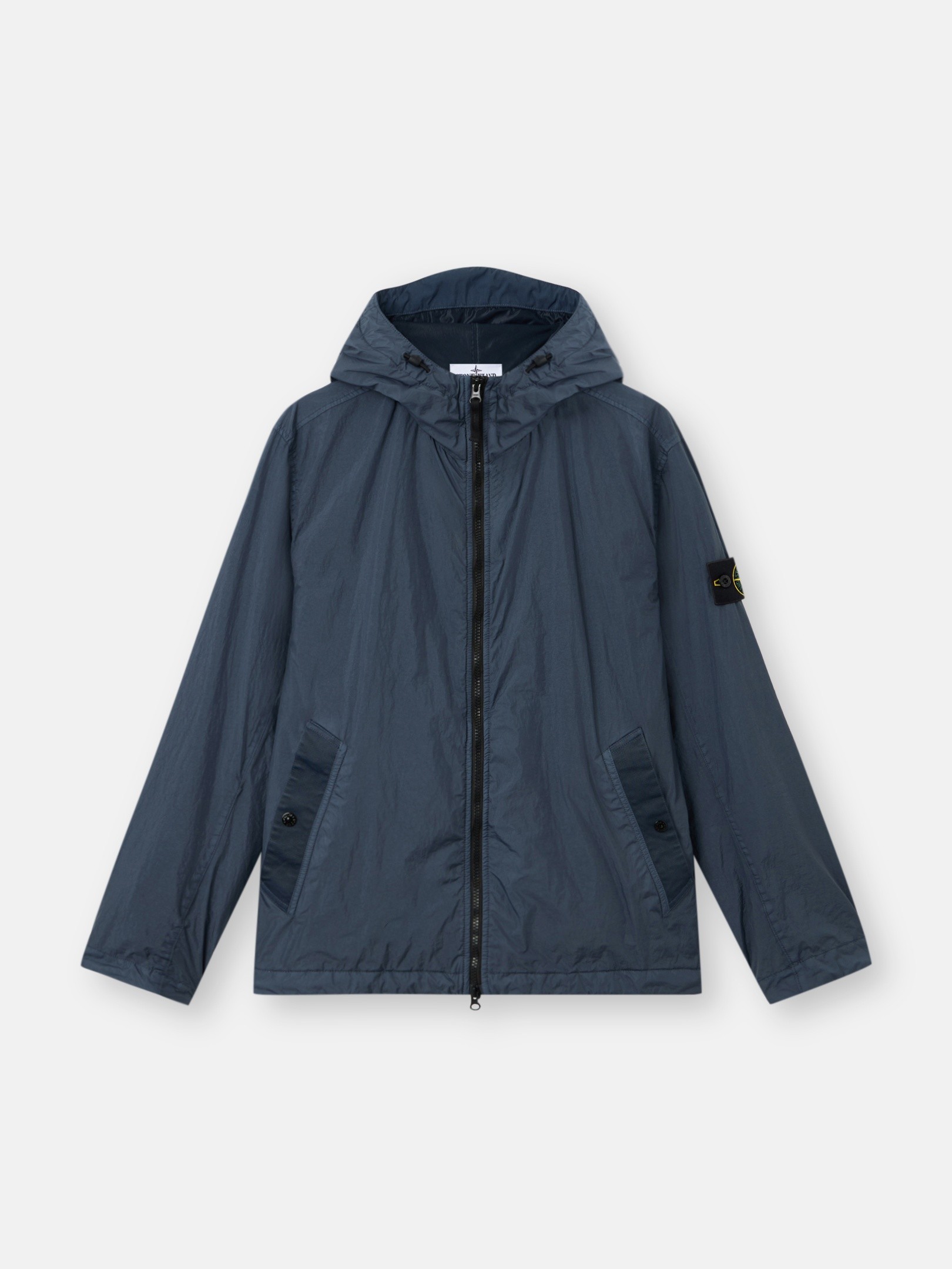 Slate Blue Hooded jacket with wind resistance and anti-drop