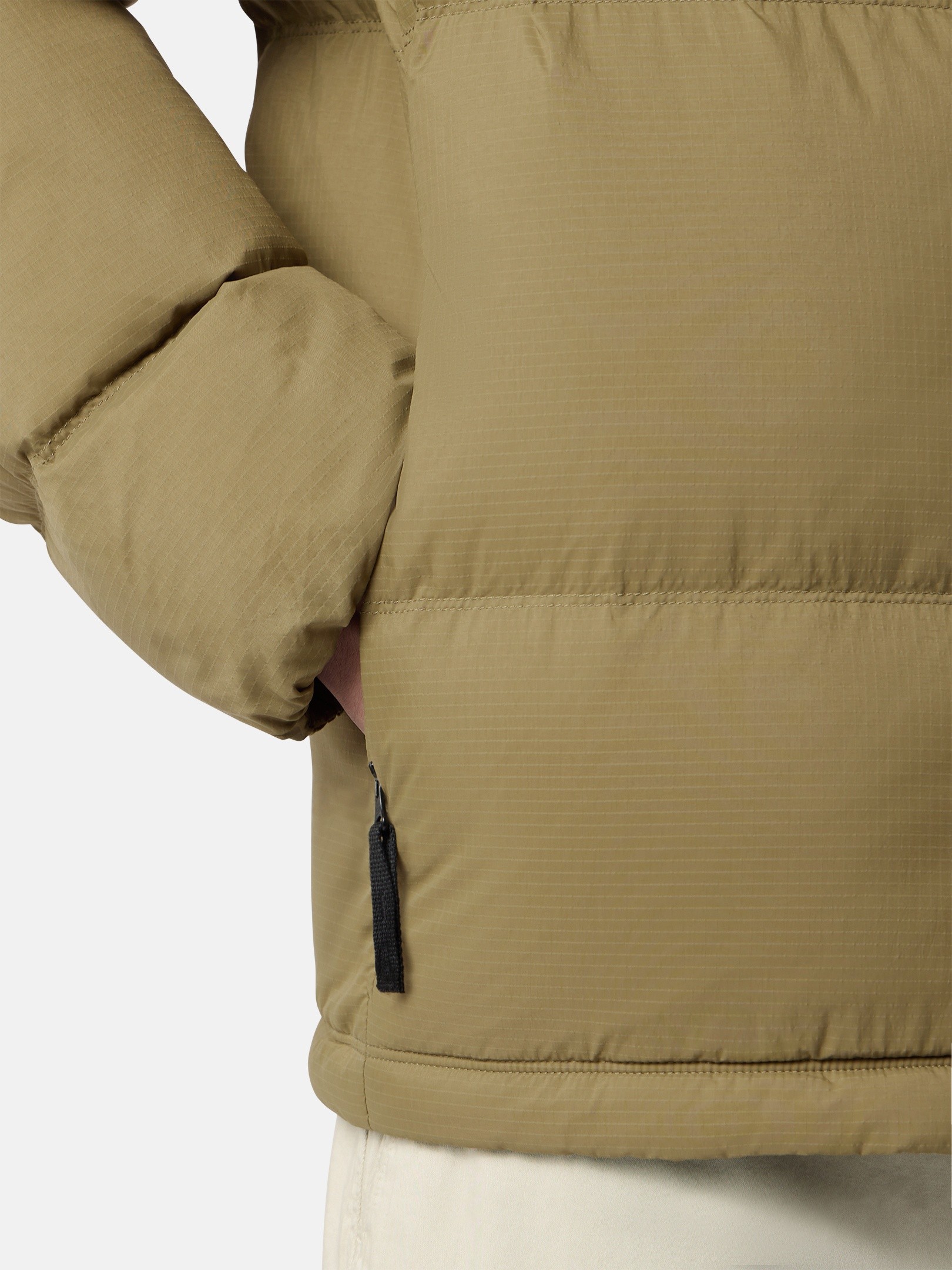Military Green Tear-resistant down jacket with detachable hood
