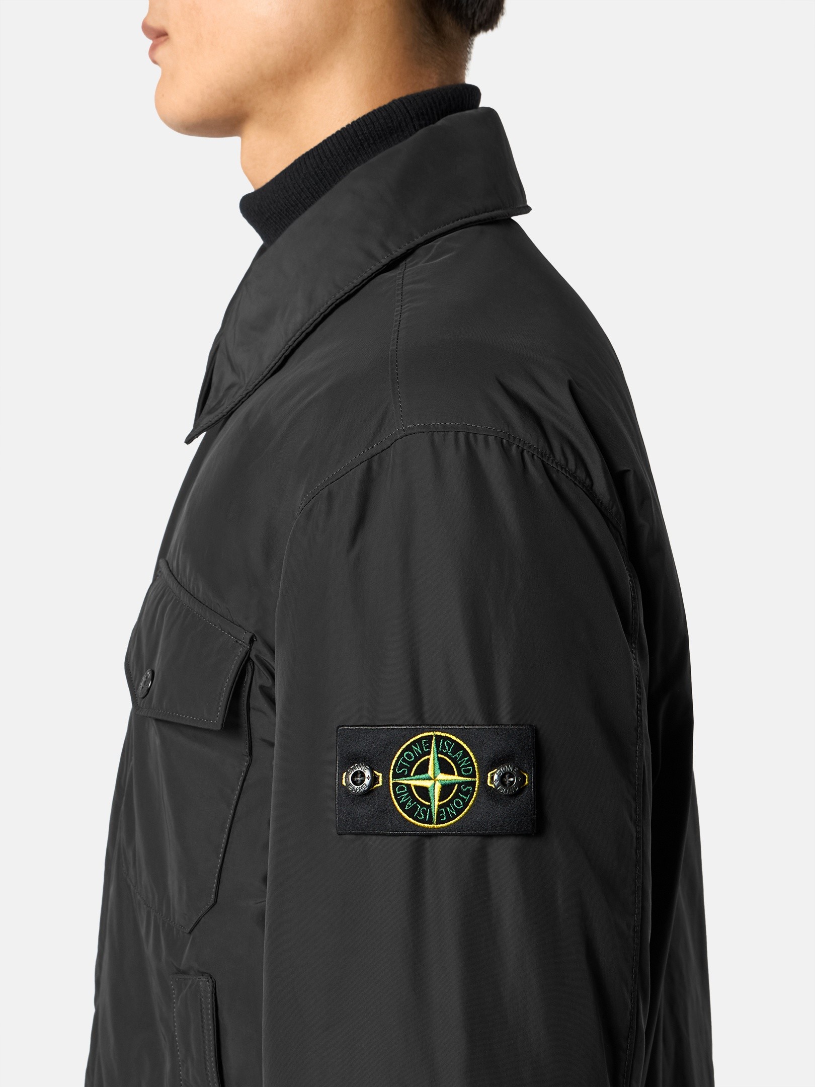 STONE  MICRO REP コート XL ブラック 正規品 Black Down coach jacket with anti-drop 4100022 MICRO REPS | Stone