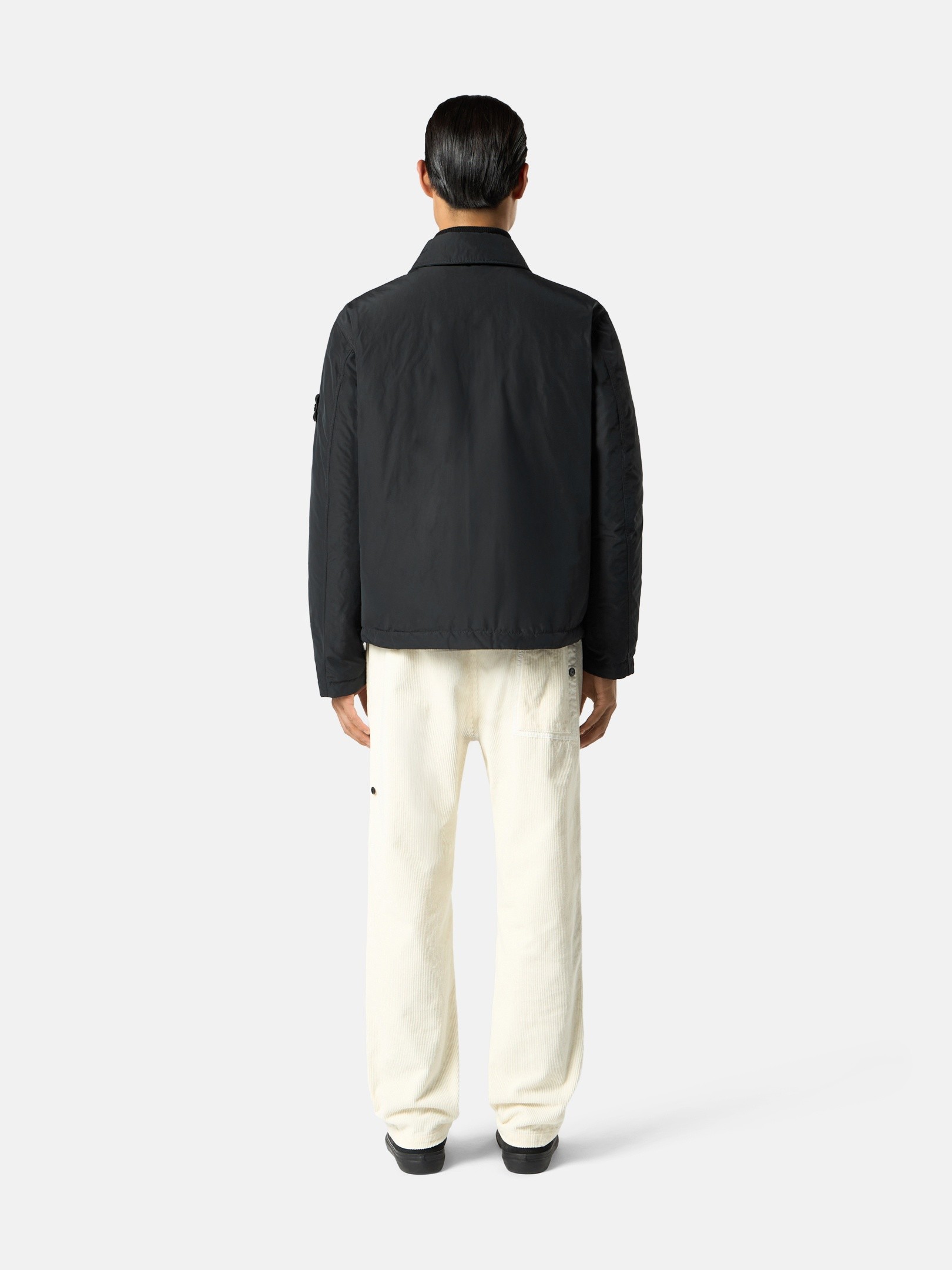 Black Down coach jacket with anti-drop 4100022 MICRO REPS | Stone