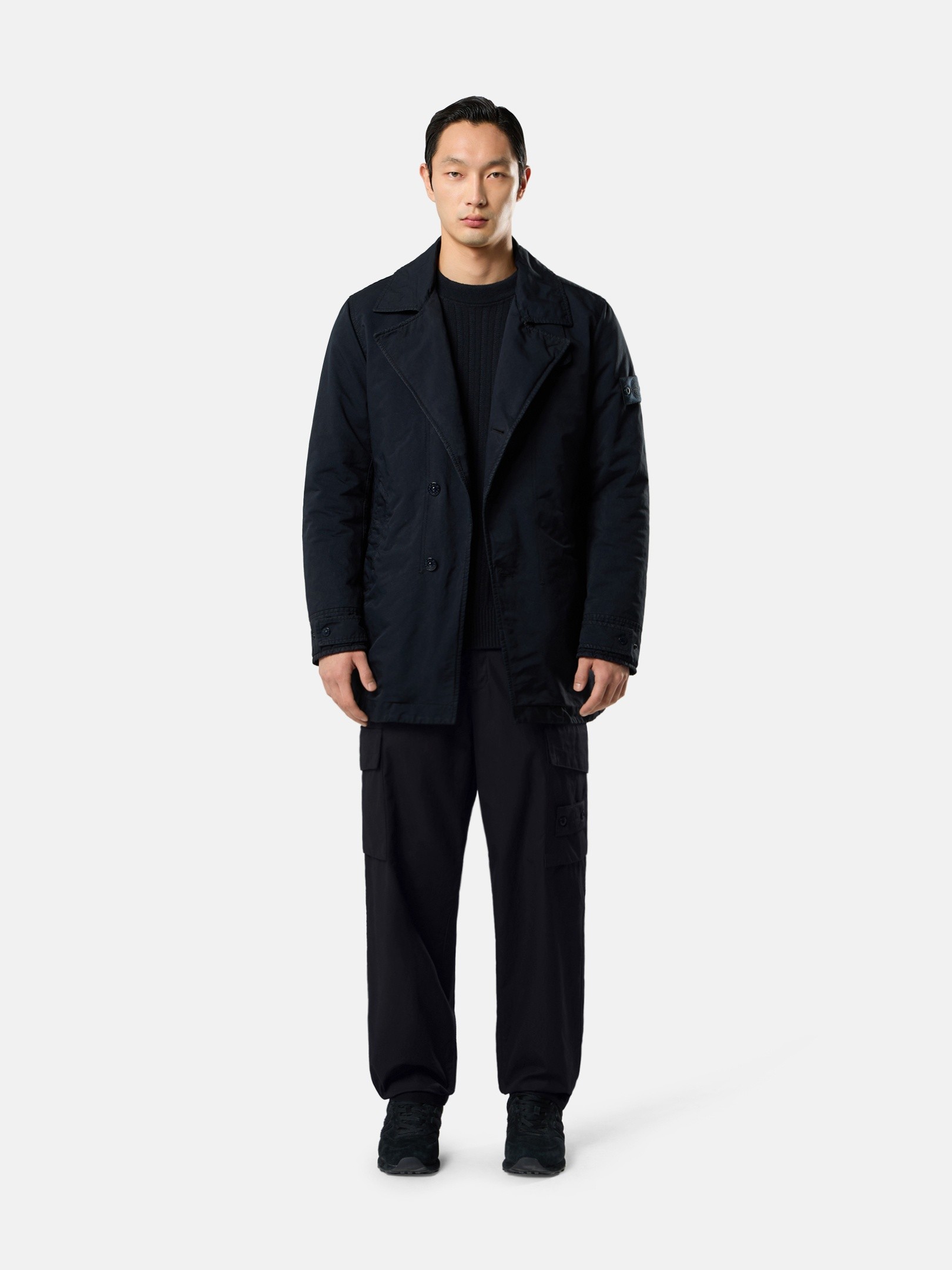 Navy Blue Padded peacoat with anti-drop 4100027 DAVID-TC_S.I