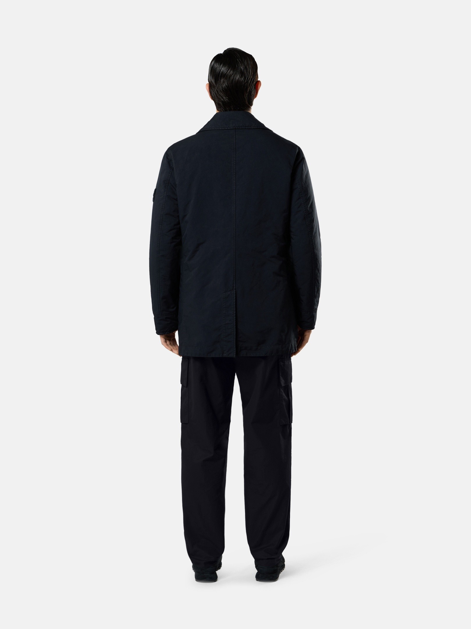 Navy Blue Padded peacoat with anti-drop 4100027 DAVID-TC_S.I
