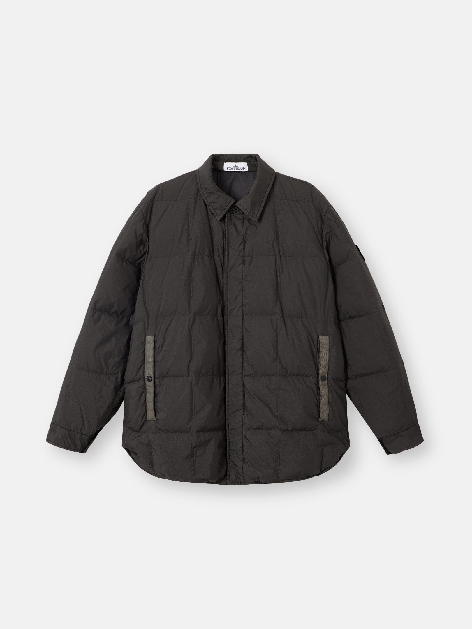 Lead Grey Stand collar down jacket with wind resistance and anti