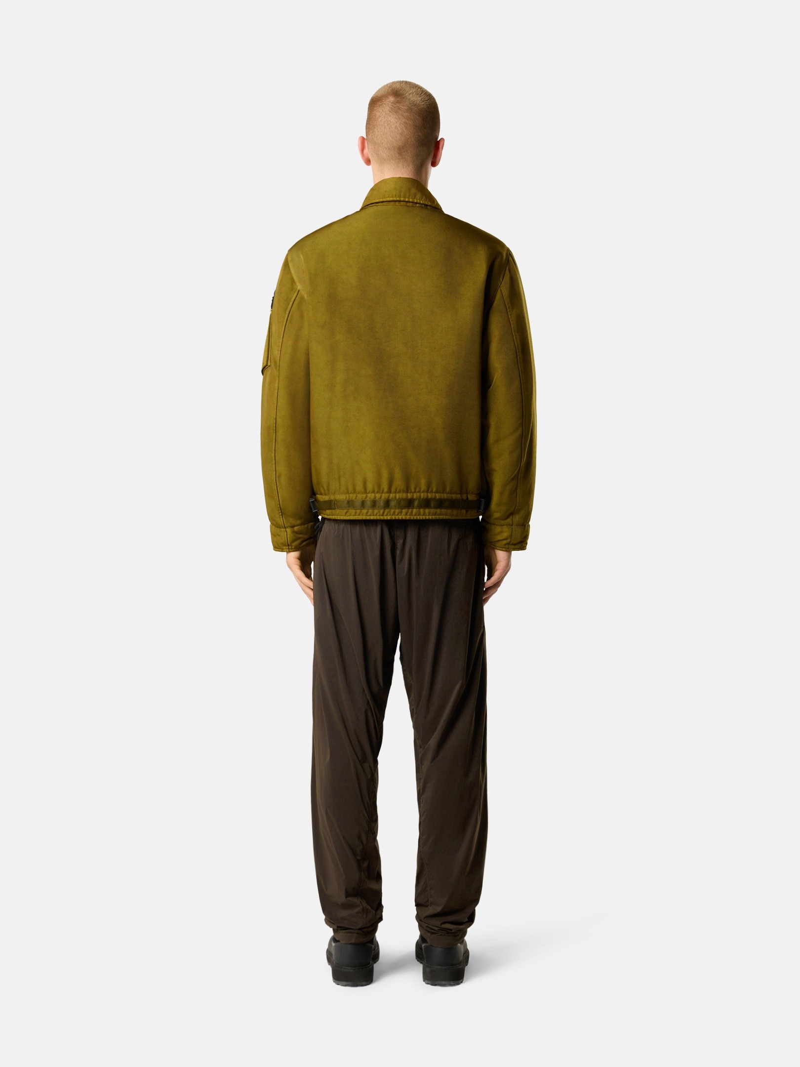 【新品】LATTICE STAND FALL COLLAR BLOUSON Cactus Padded stand collar jacket with anti-drop 4100035 DENSE
