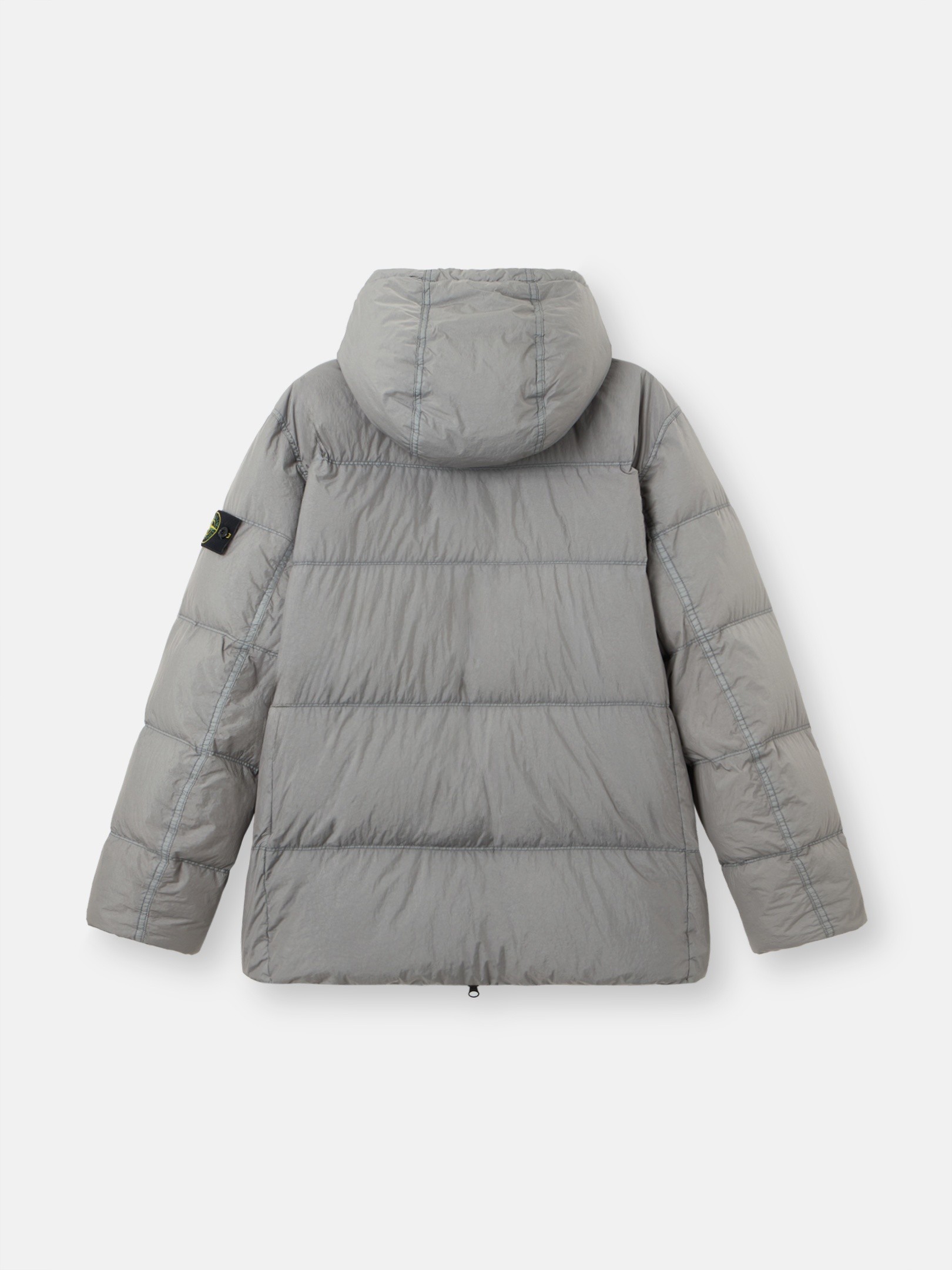 Grey Wind-resistant down jacket with anti-drop 4100037 CRINKLE