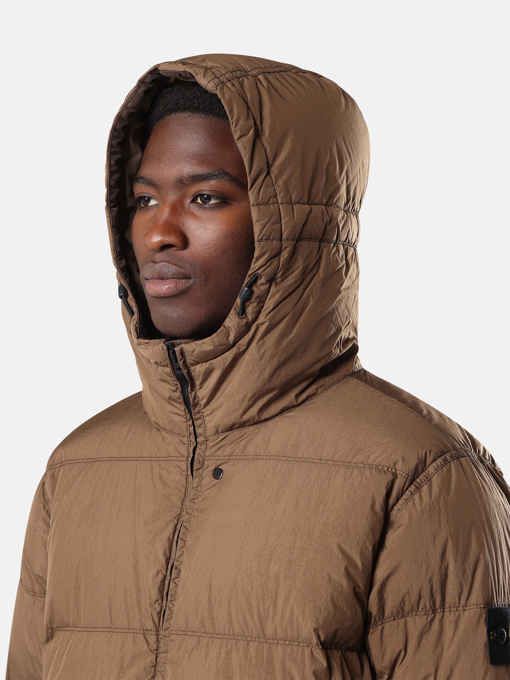 Umber Wind-resistant down jacket with anti-drop 4100037 CRINKLE