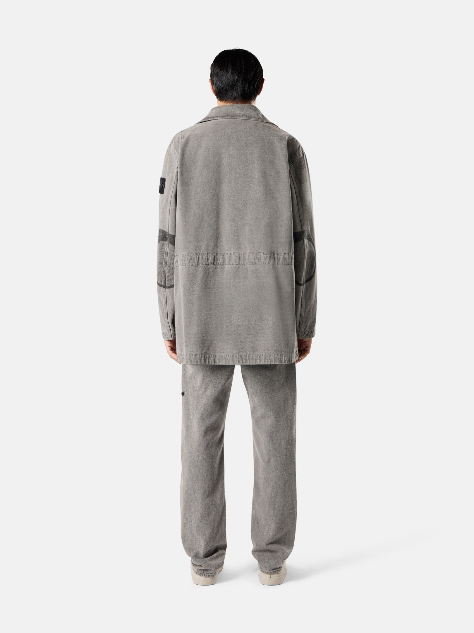 Grey Jacket with removable vest 4100064 MINERAL DYED COTTON