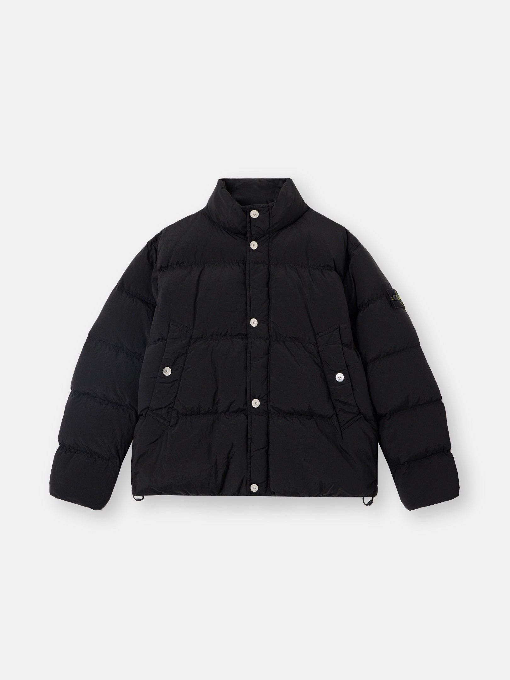 Black Stand collar down jacket 4100078 NYLON METAL IN ECONYL