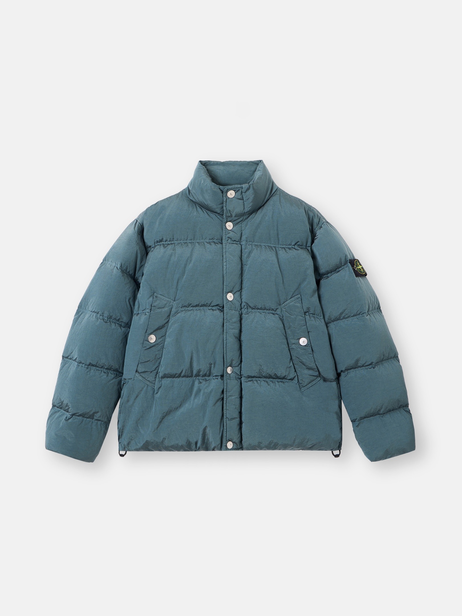 Steel Blue Stand collar down jacket 4100078 NYLON METAL IN ECONYL