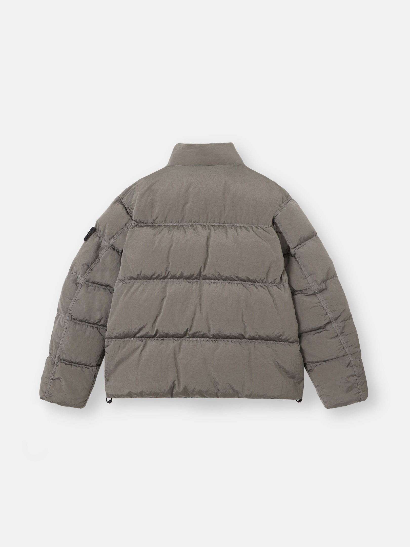 Grey Stand collar down jacket 4100078 NYLON METAL IN ECONYL