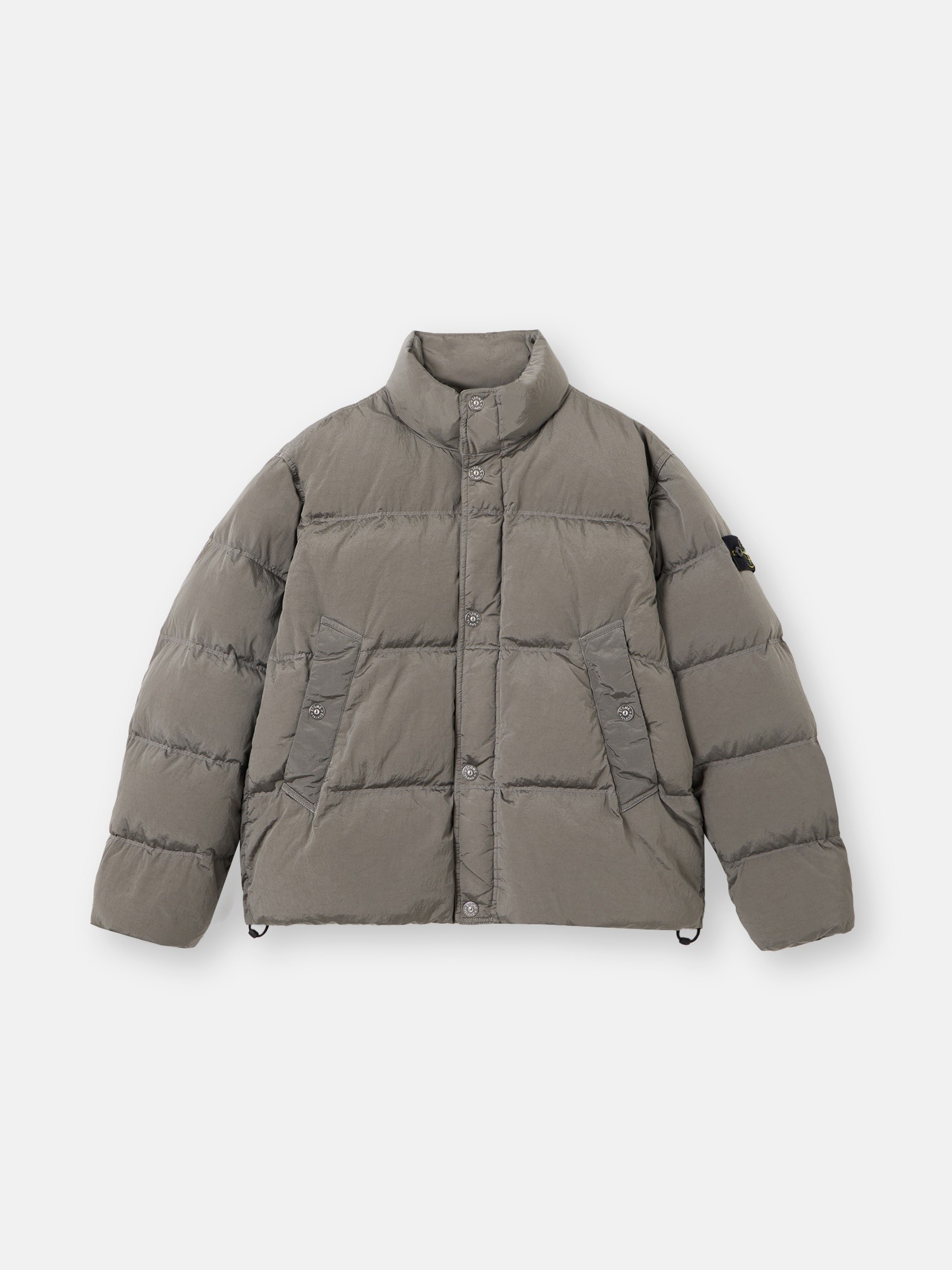 Grey Stand collar down jacket 4100078 NYLON METAL IN ECONYL
