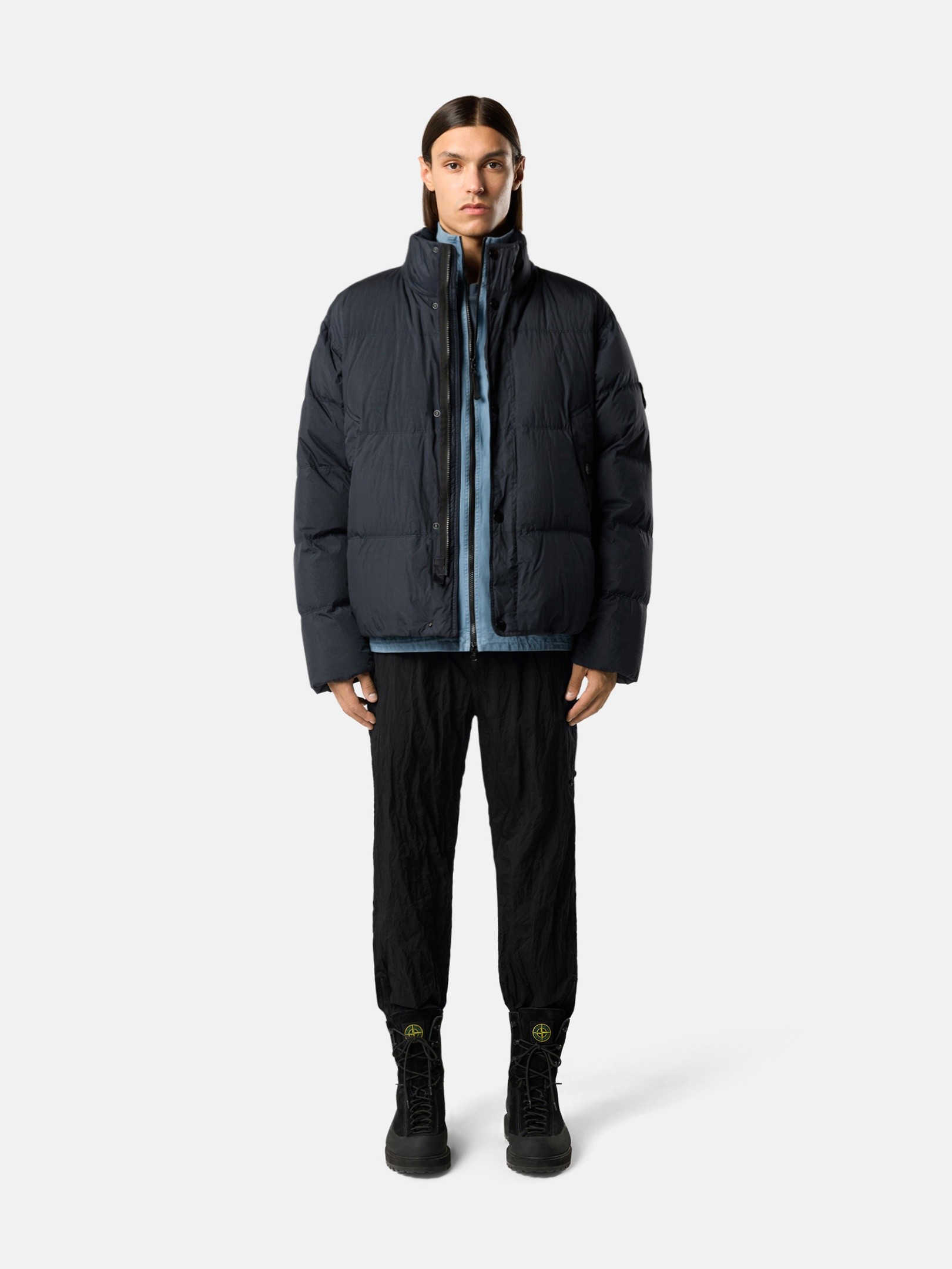 Navy Blue Down jacket with wind resistance and anti-drop 4100109