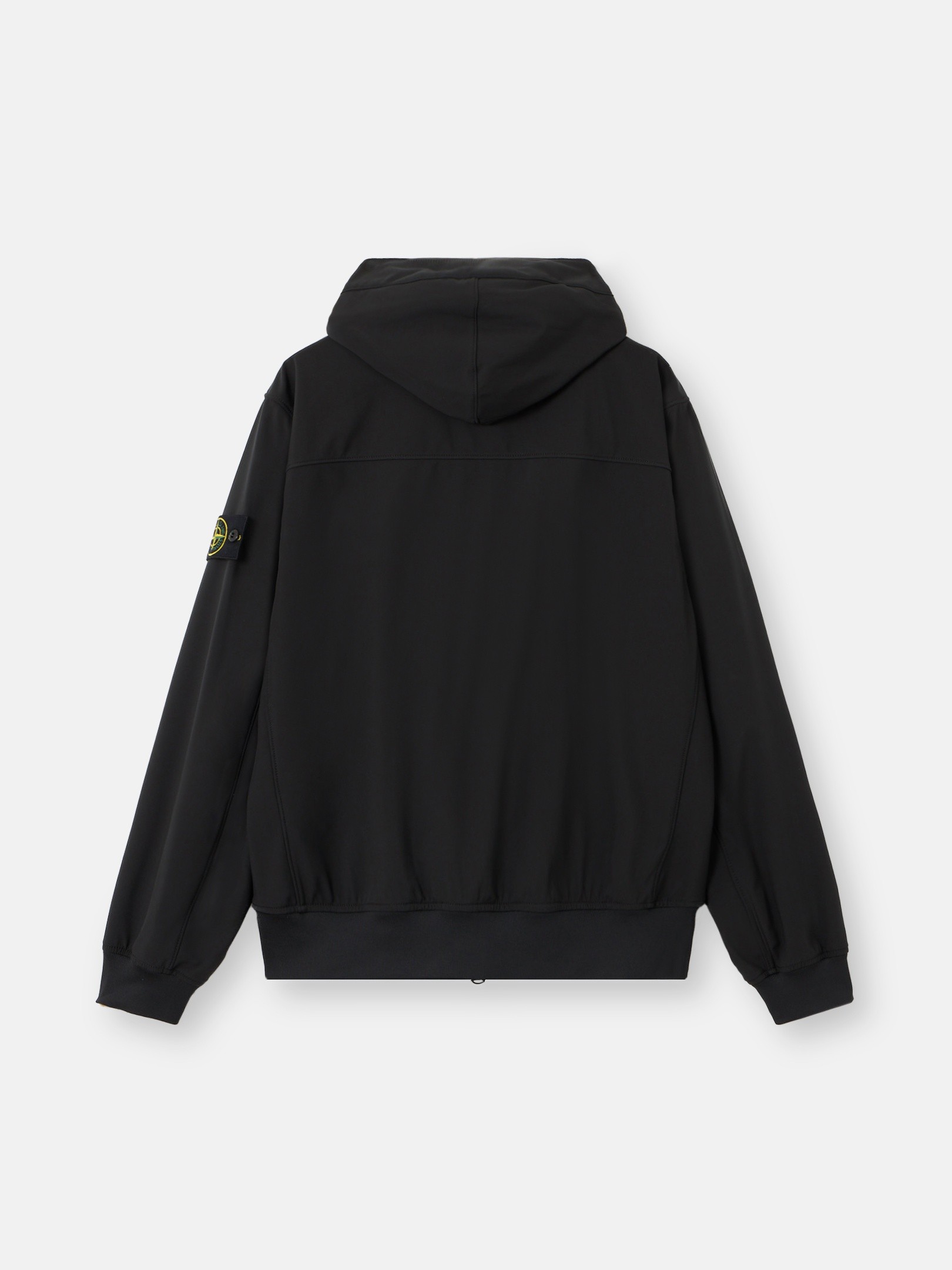 Black Hooded jacket with water- and wind-resistant membrane