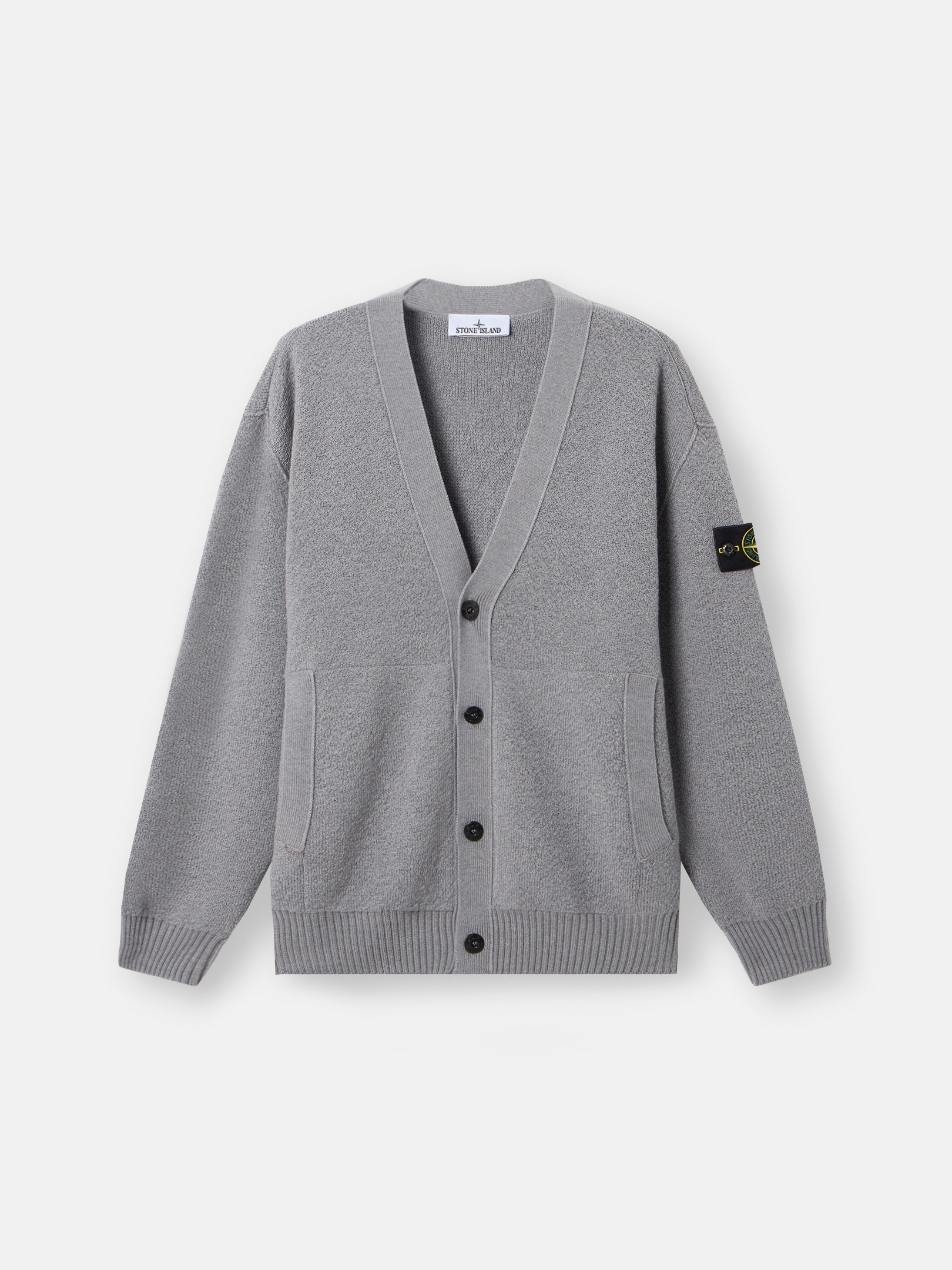 Vネックとボタン付きメンズカーディガン | Stone Island