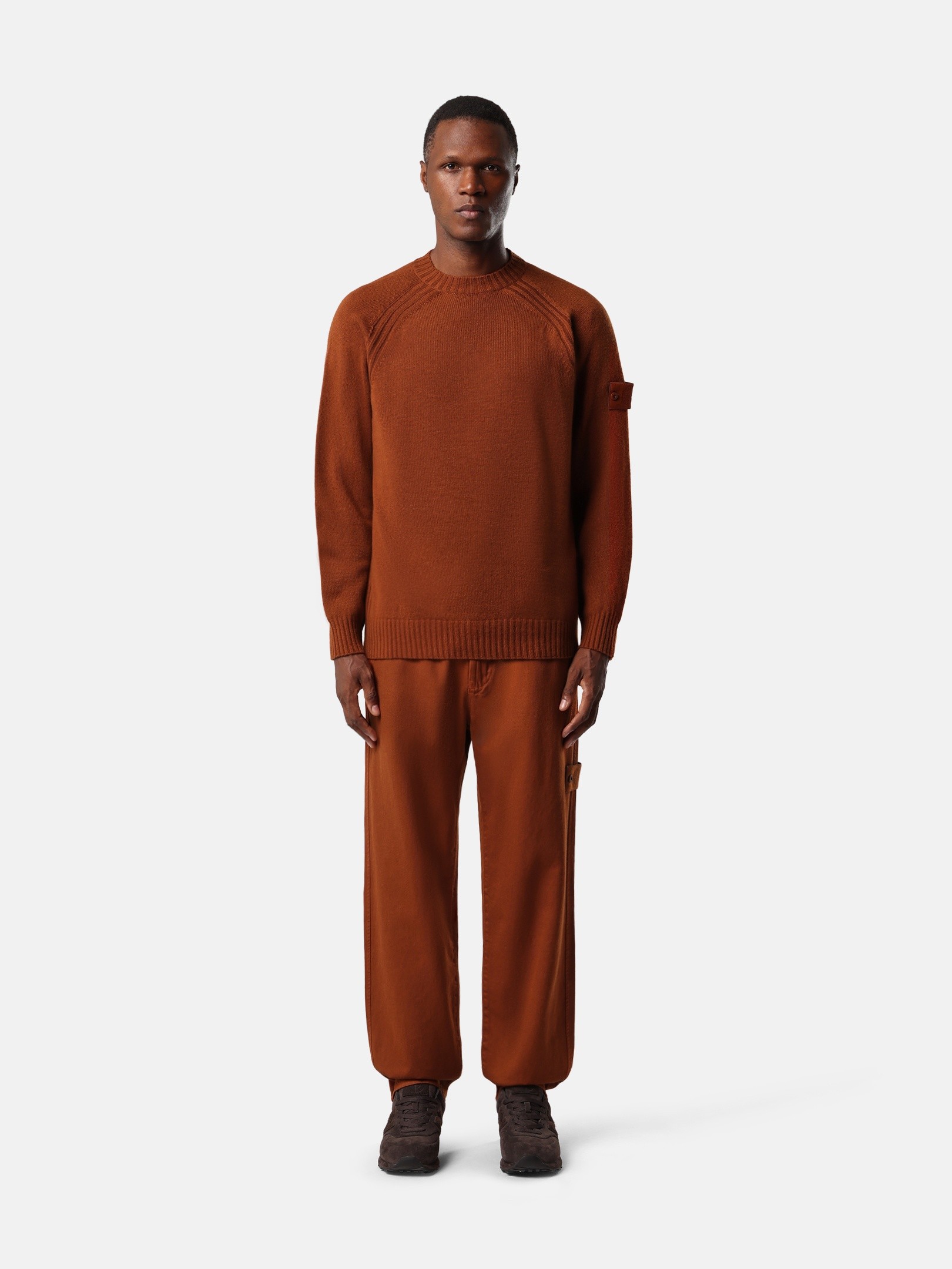 Terracotta Regular-fit crewneck jumper with raglan sleeves 5100036