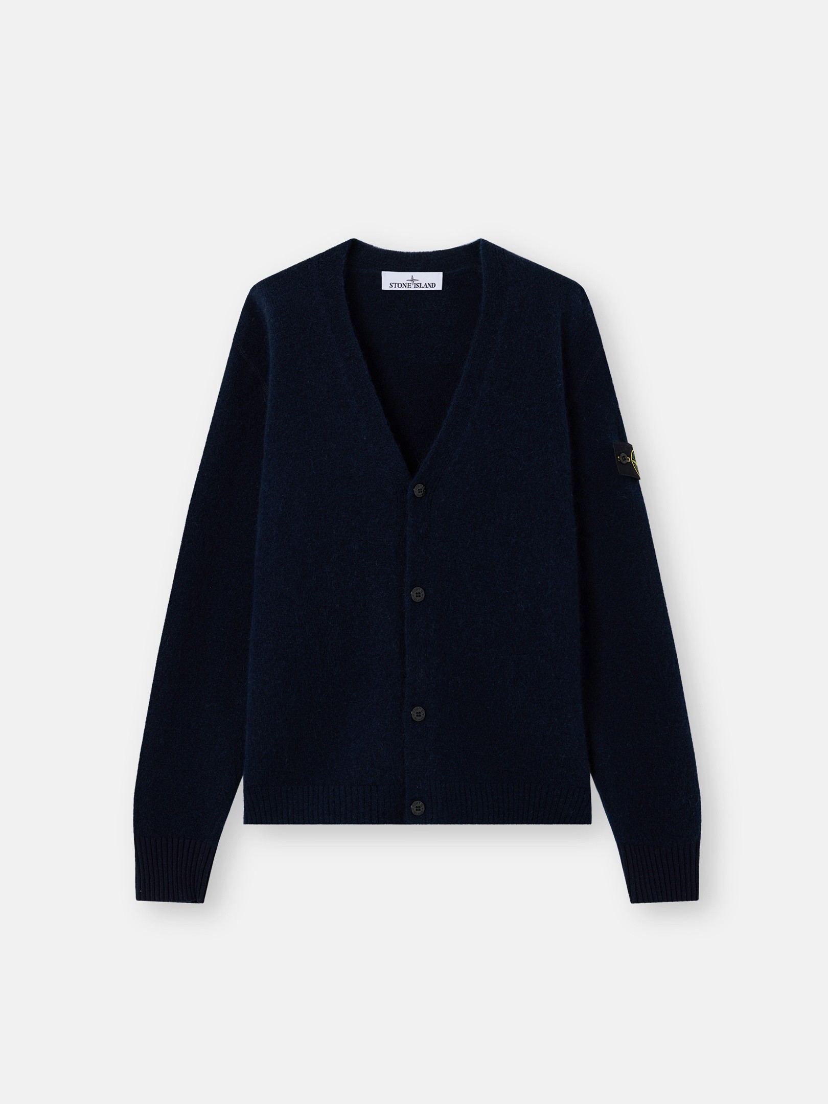 Vネックとボタン付きメンズカーディガン | Stone Island