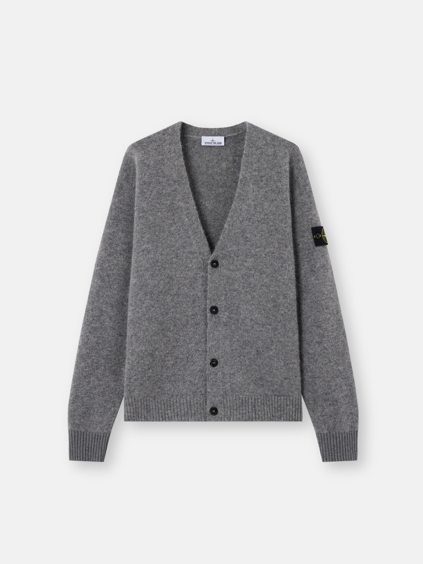 Vネックとボタン付きメンズカーディガン | Stone Island