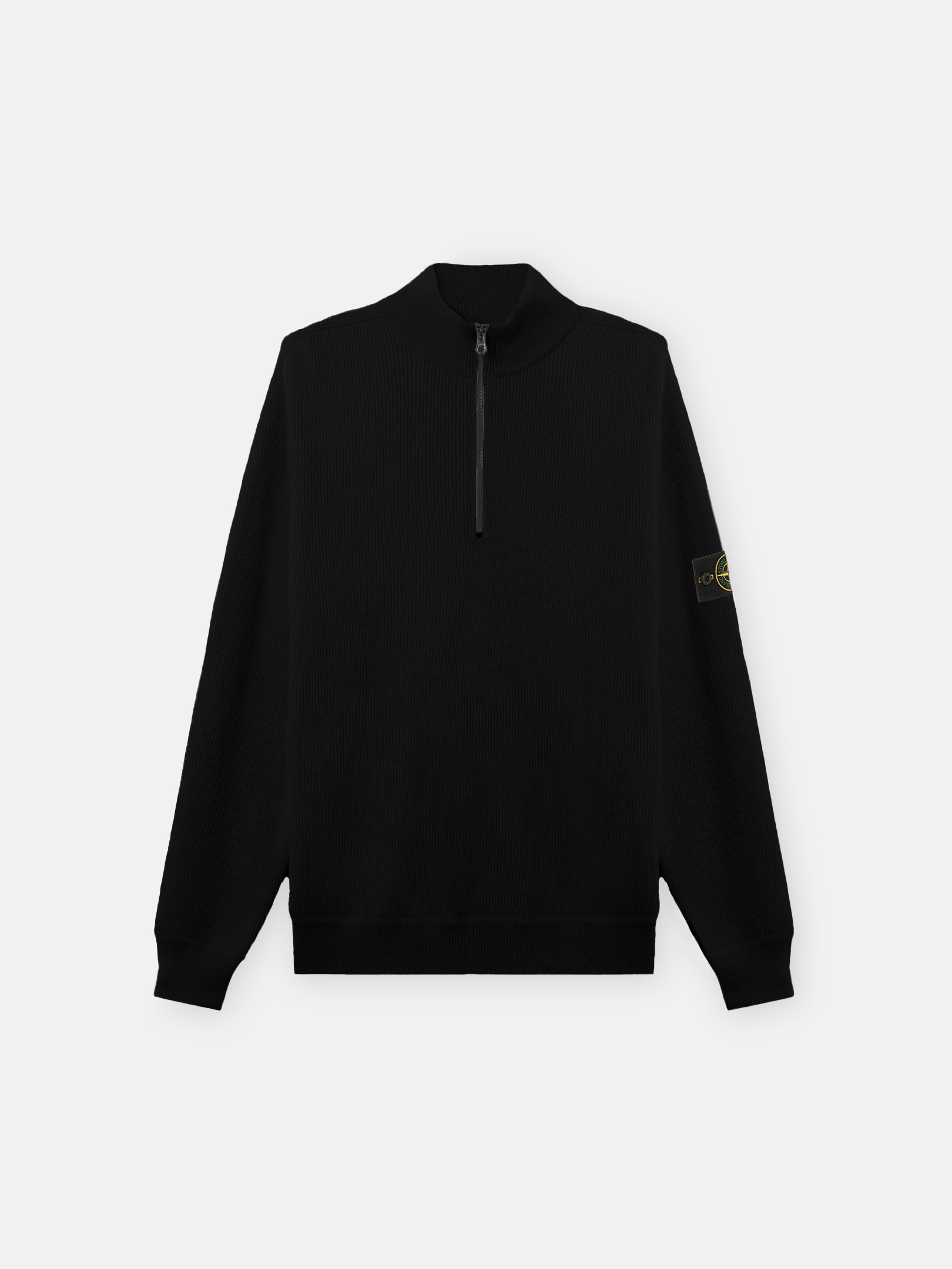 Black Regular-fit half-zip jumper 5100124 RIBBED SOFT ORGANIC