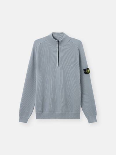 Ash Gray Regular-fit half-zipper sweater 5100124 RIBBED SOFT