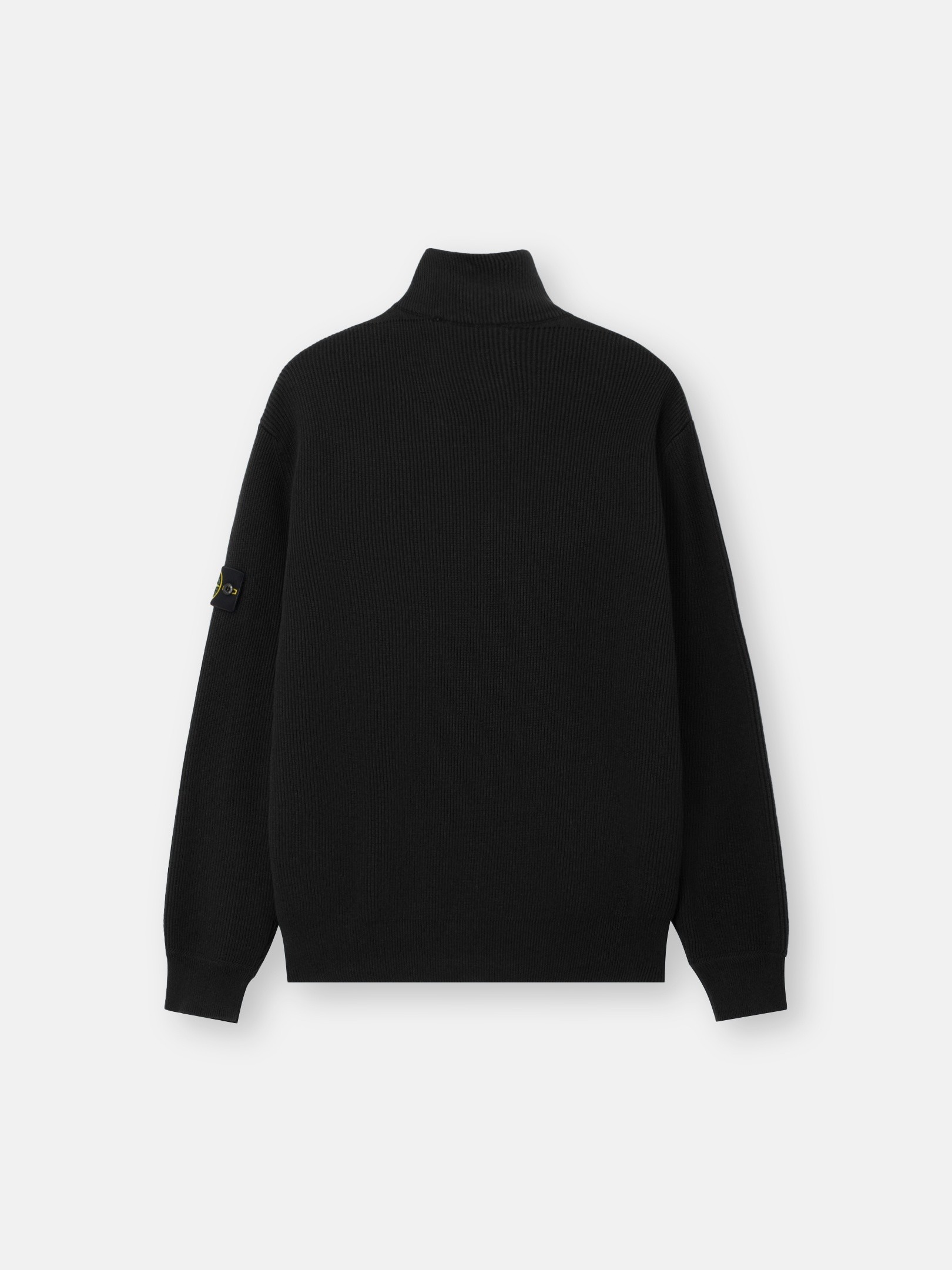 Black Regular-fit zipper-up sweater 5100126 RIBBED SOFT ORGANIC