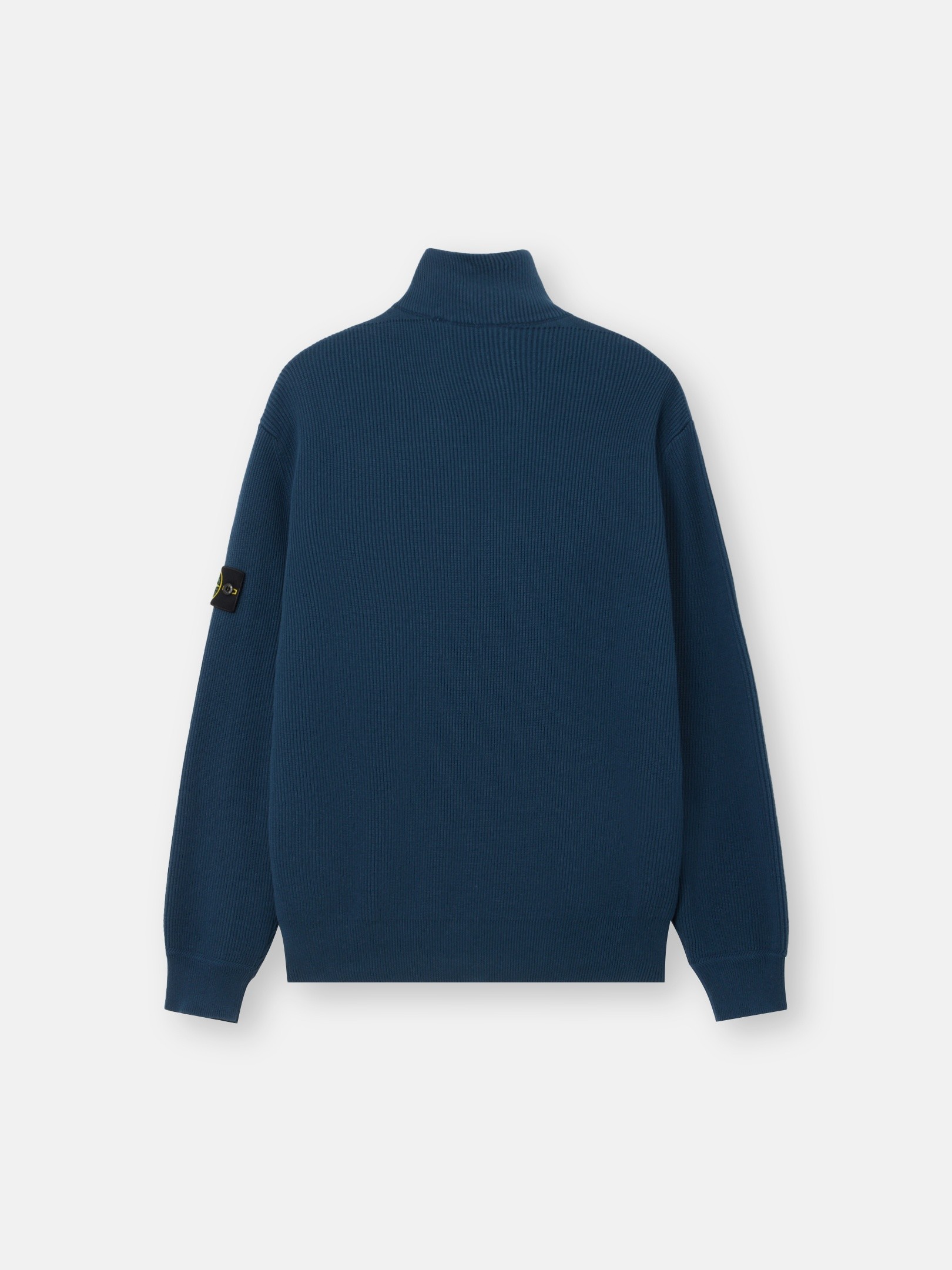 Slate Blue Regular-fit zipper-up sweater 5100126 RIBBED SOFT