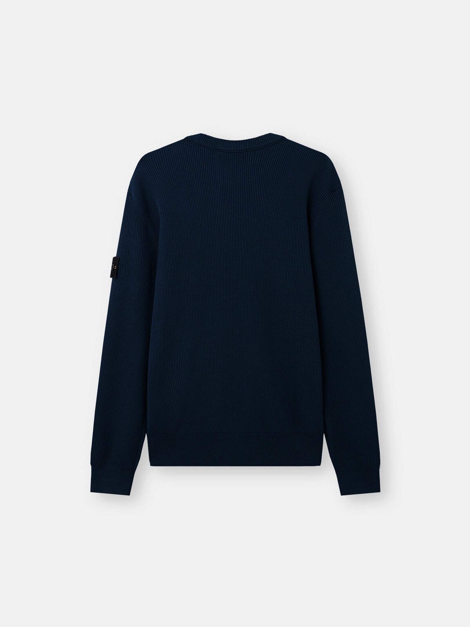 トップス stone  crew neck knit sweater navy Navy Blue Regular-fit crewneck sweater 5100154 RIBBED SOFT ORGANIC