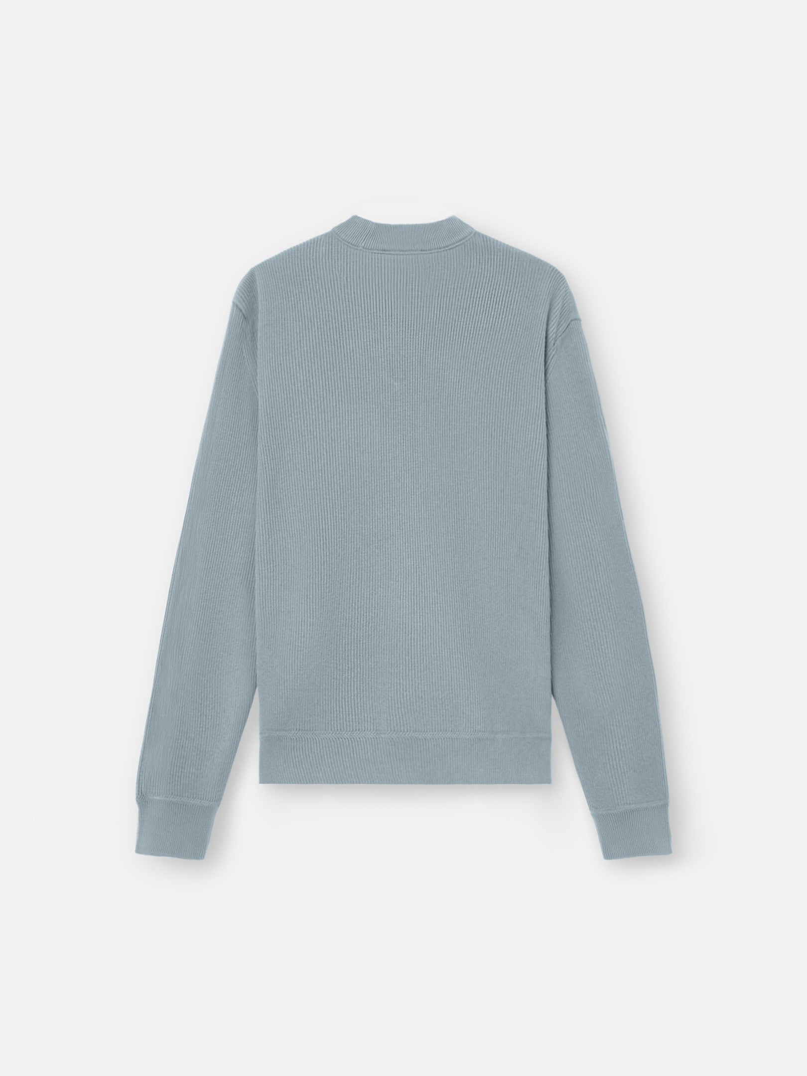 Ash Grey Regular-fit crewneck jumper 5100154 RIBBED SOFT ORGANIC