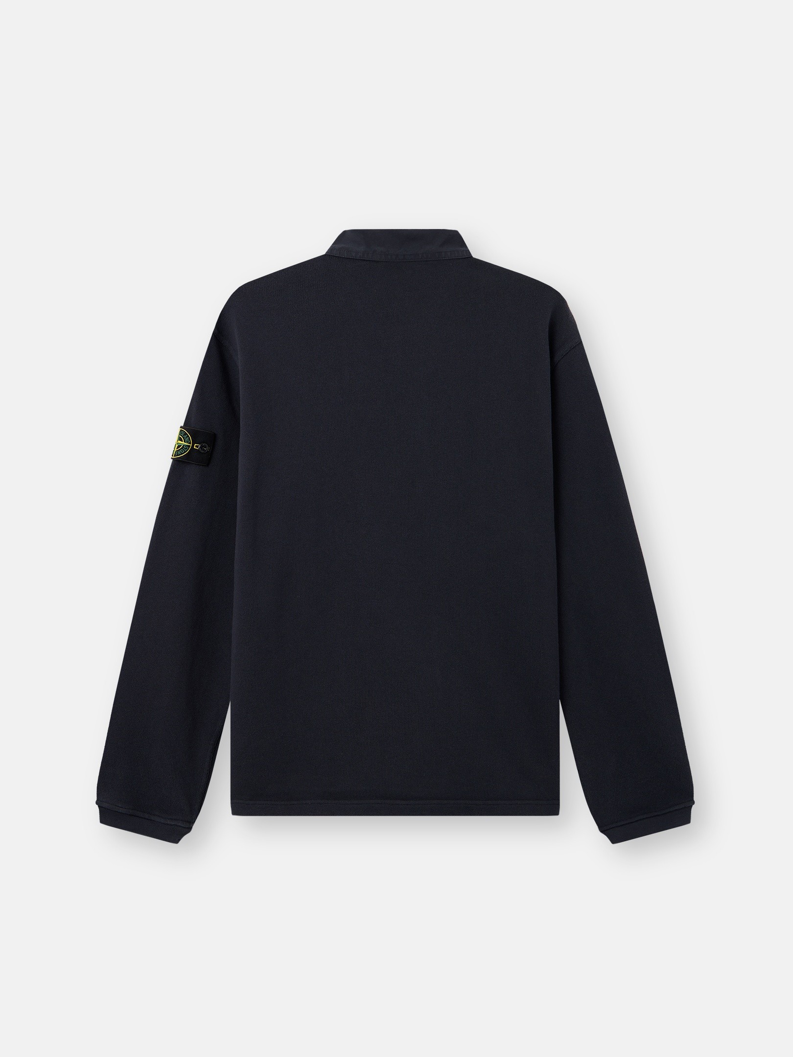 Navy Comfort-fit polo collar sweatshirt with snap placket 6100001