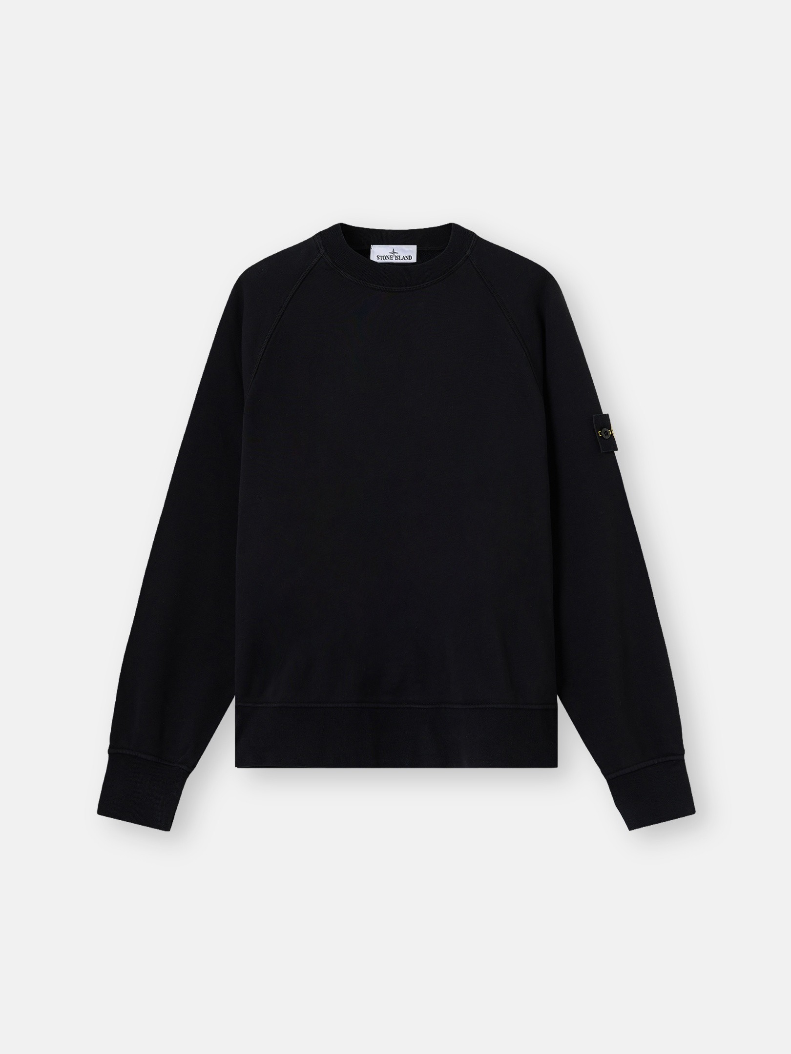 STONE  ブラック スウェット L Black Oversized-fit crewneck sweatshirt with raglan sleeves