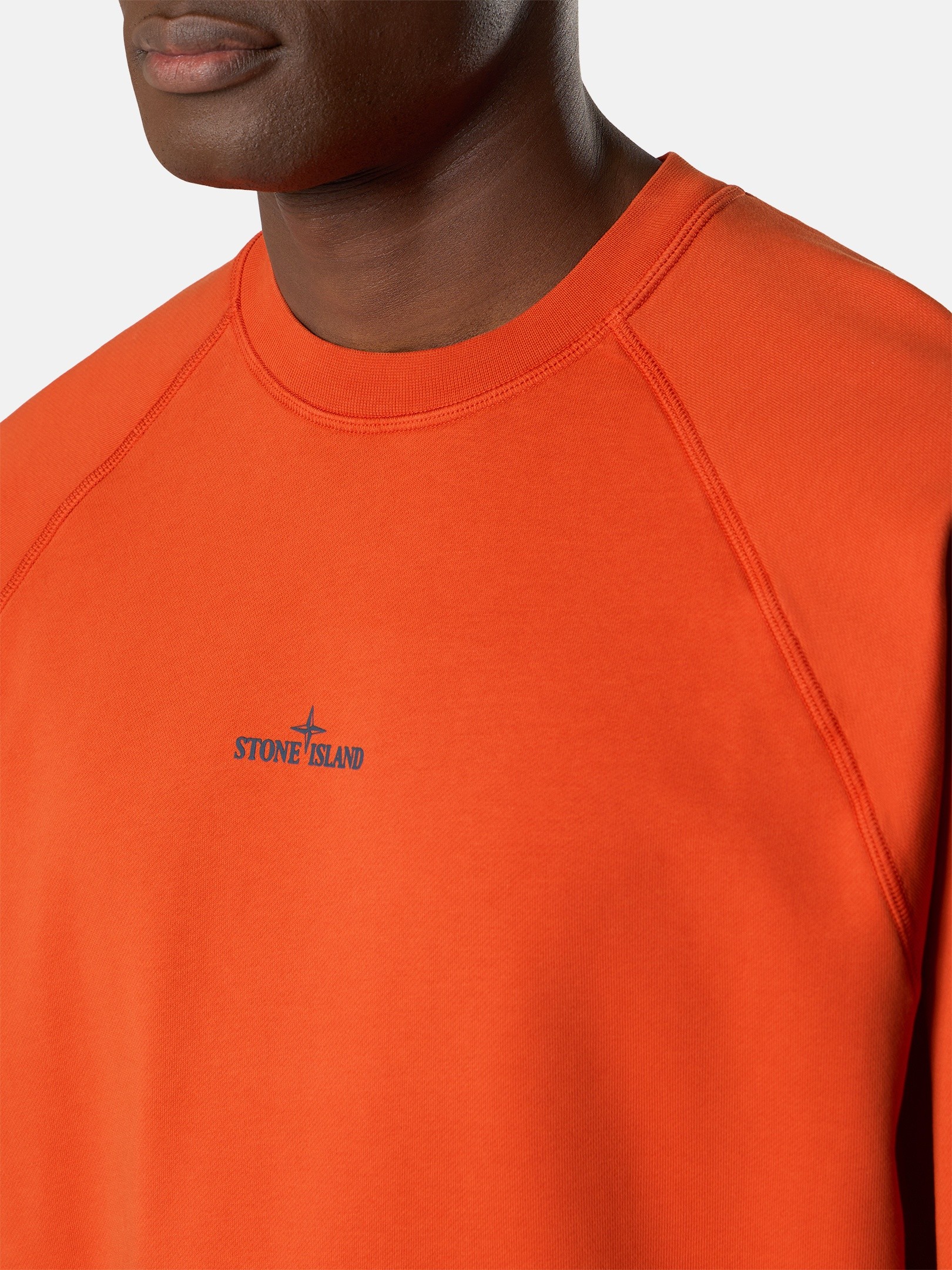 Burnt Orange Oversized-fit crewneck sweatshirt with 'Desert' print