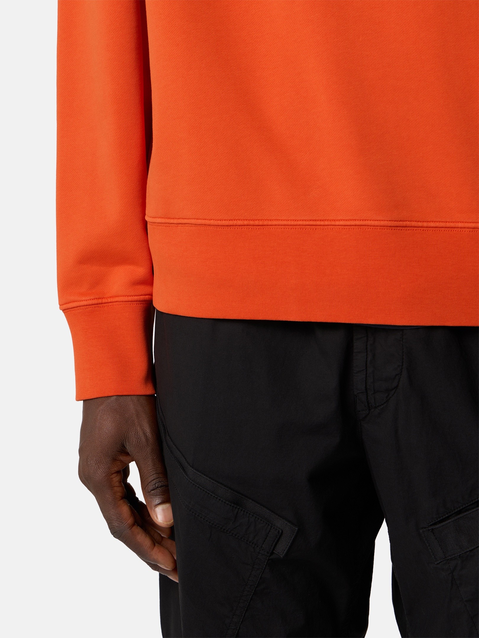 Burnt Orange Oversized-fit crewneck sweatshirt with 'Desert' print