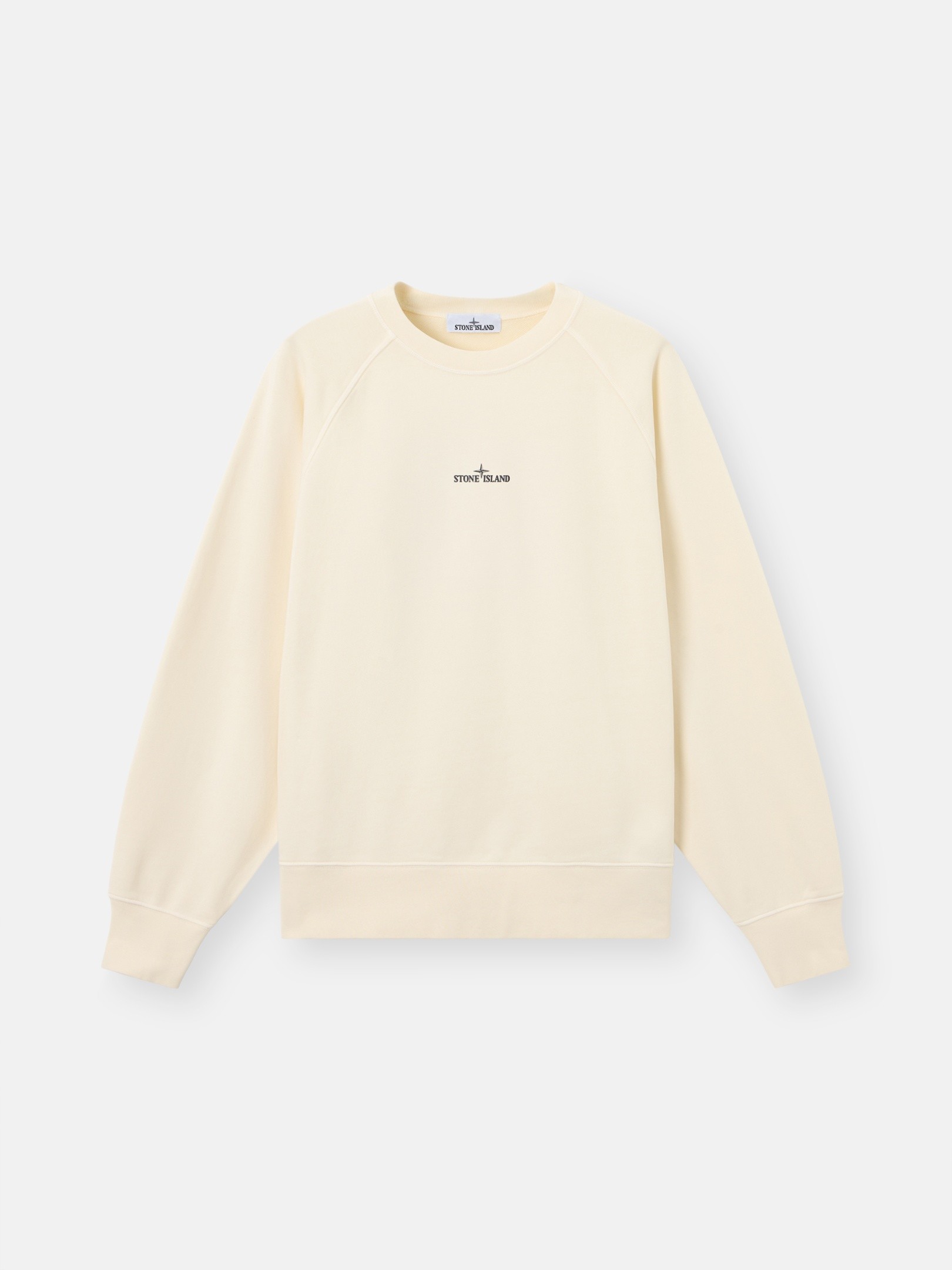 Ivory Oversized-fit crewneck sweatshirt with 