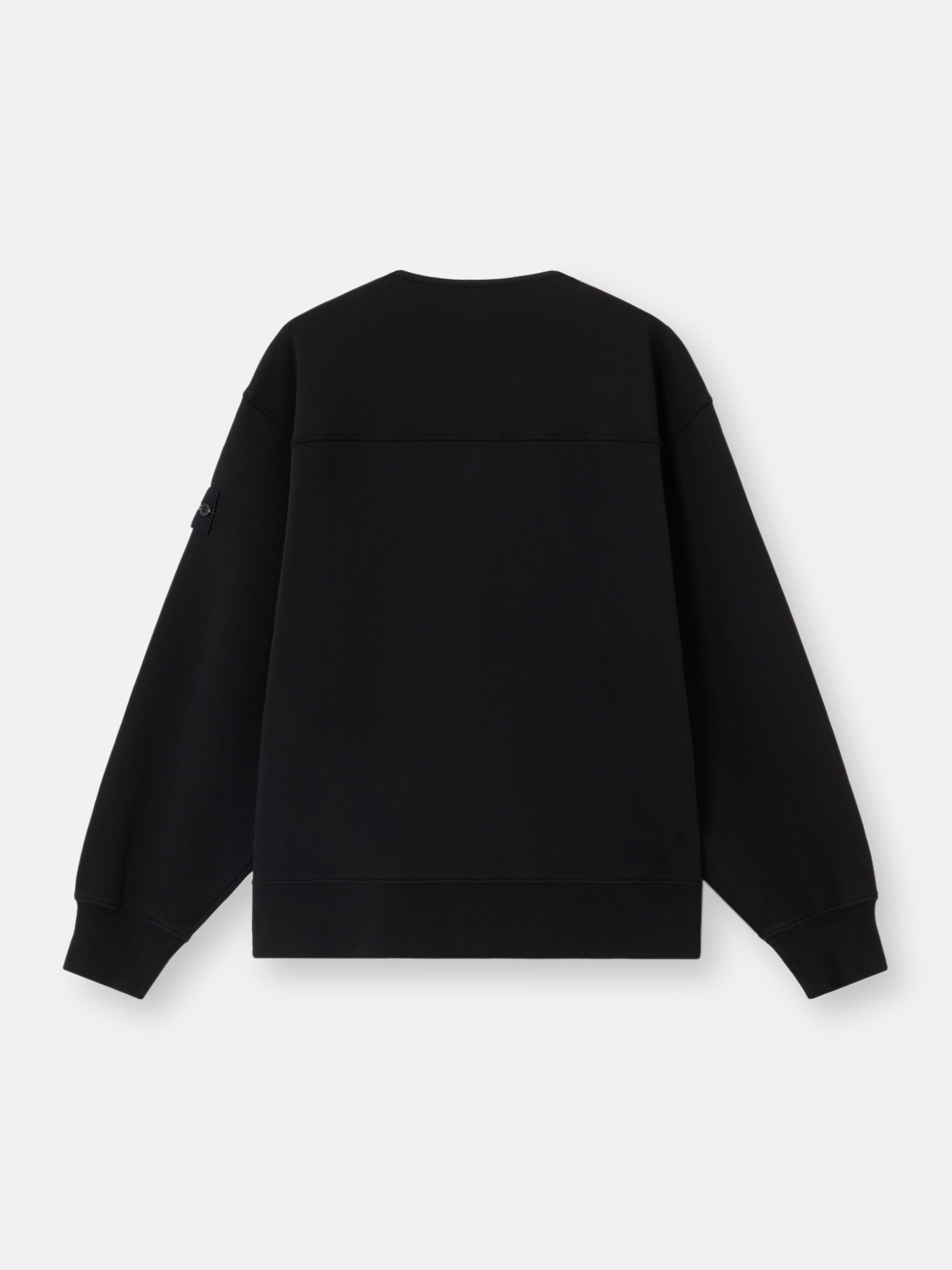 Black Oversized-fit cardigan sweatshirt with snap closure 6100010