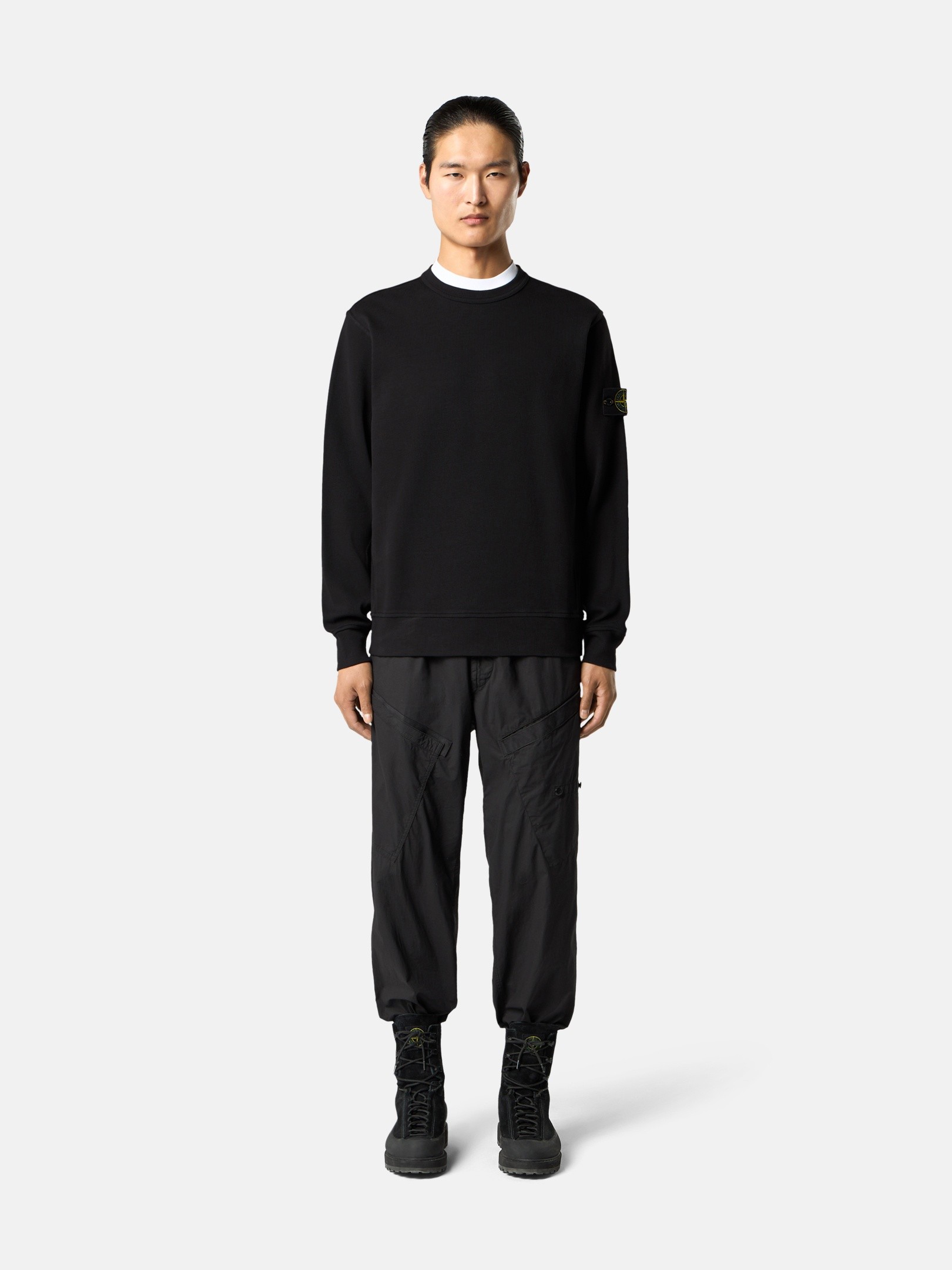 Black Regular-fit crewneck sweatshirt 6100017 ORGANIC COTTON