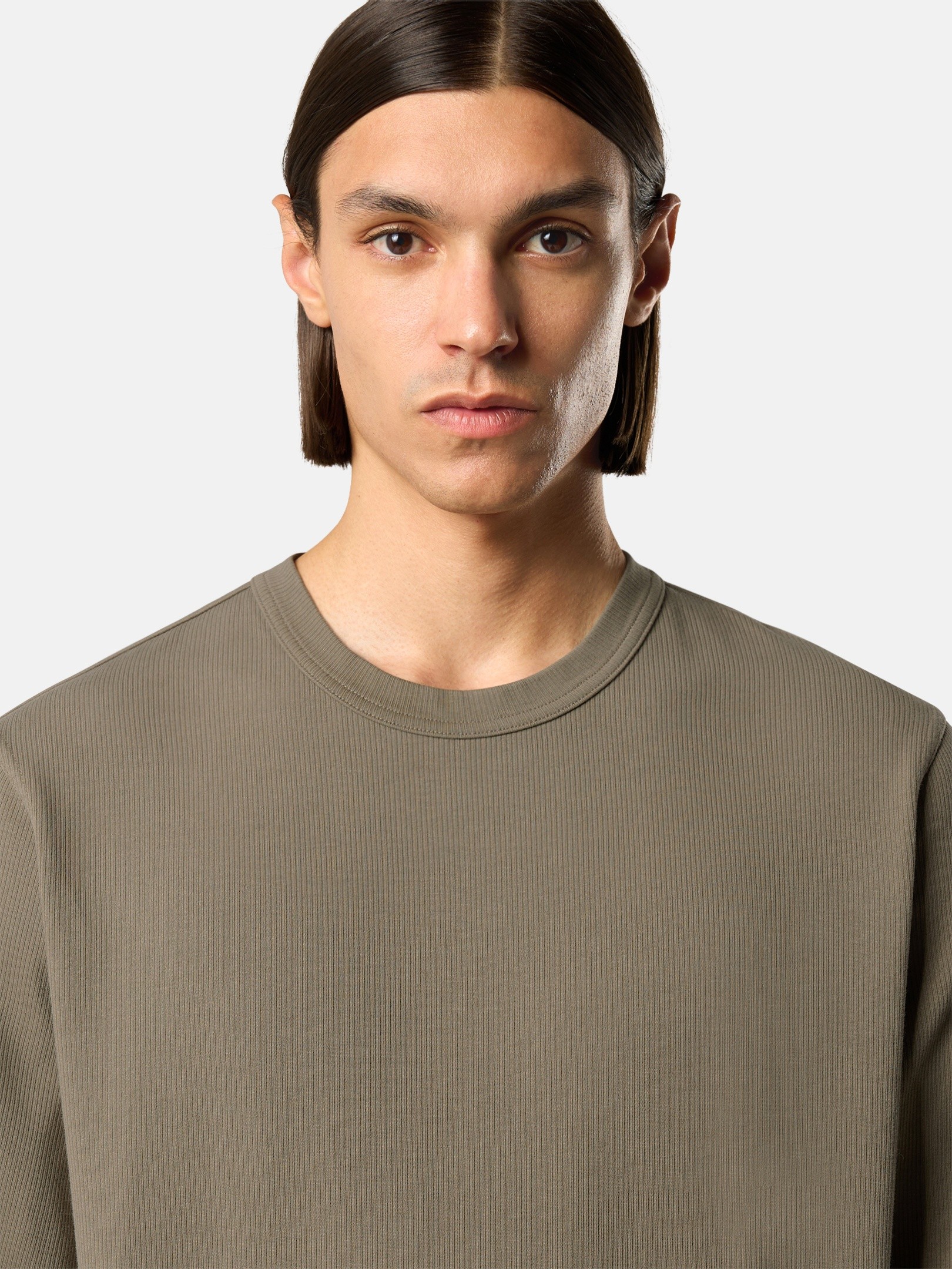 Military Green Regular-fit crewneck sweatshirt 6100017 ORGANIC