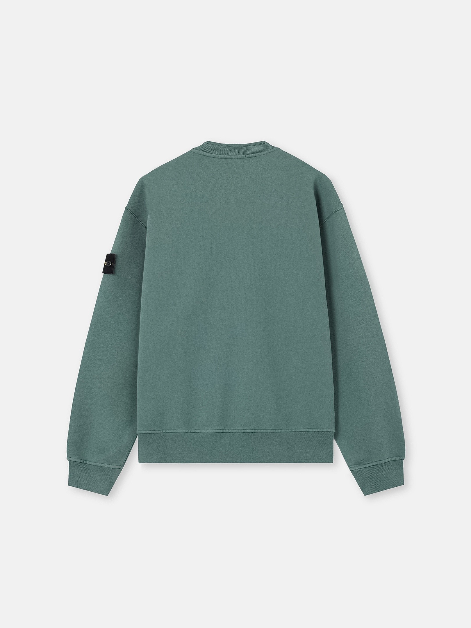Ocean Green Oversized-fit crewneck sweatshirt with ribbed trims