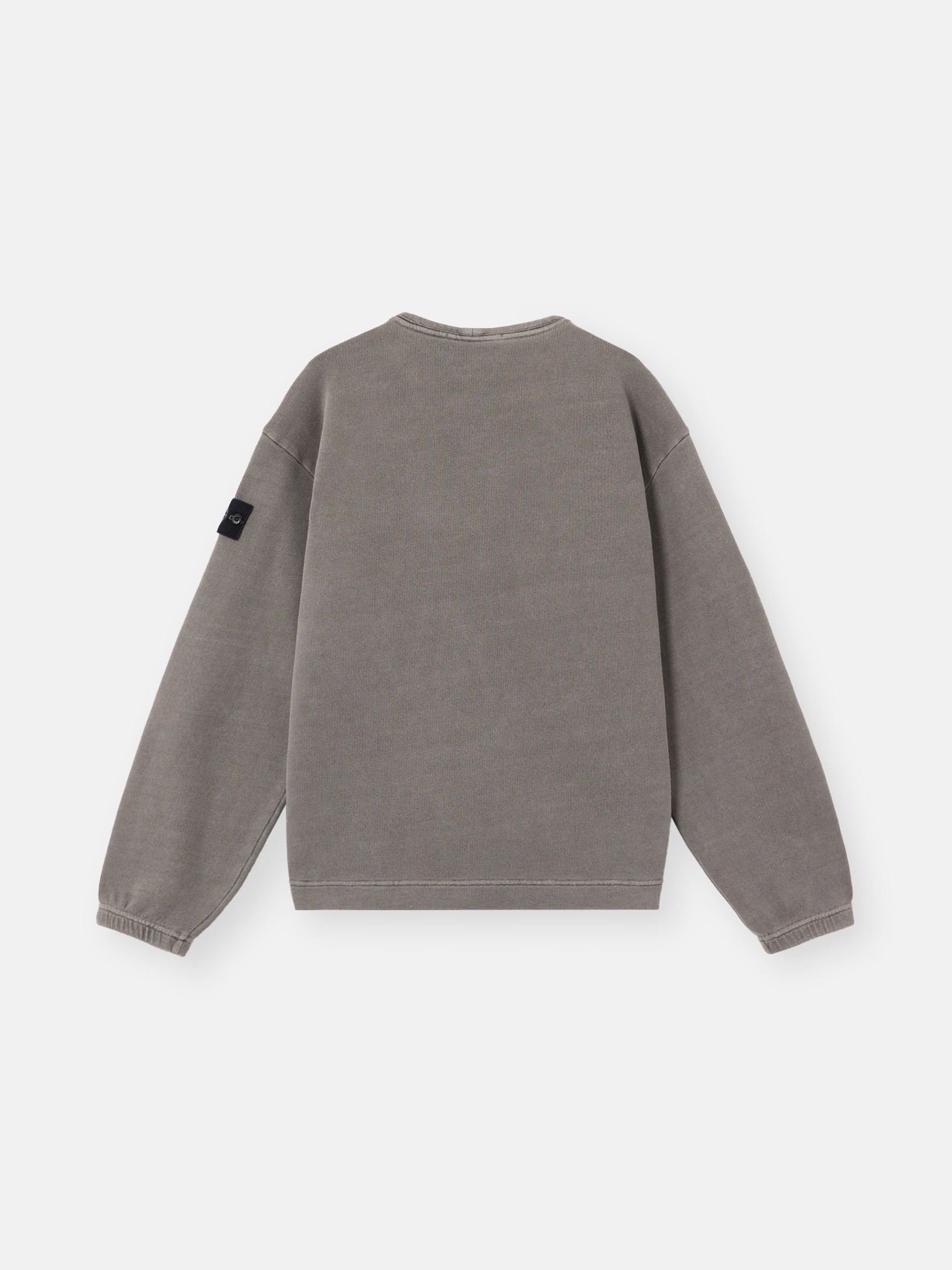 Grey Oversized-fit crewneck sweatshirt with chest pocket 6100028