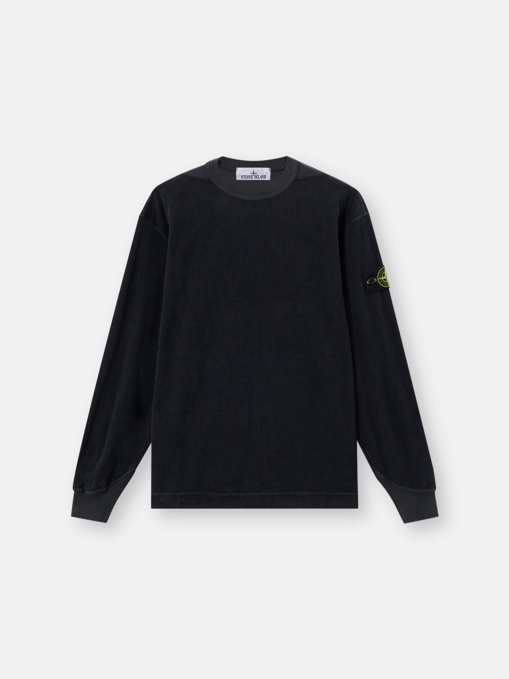 Lead Grey Comfort-fit crewneck sweatshirt with shoulder inserts