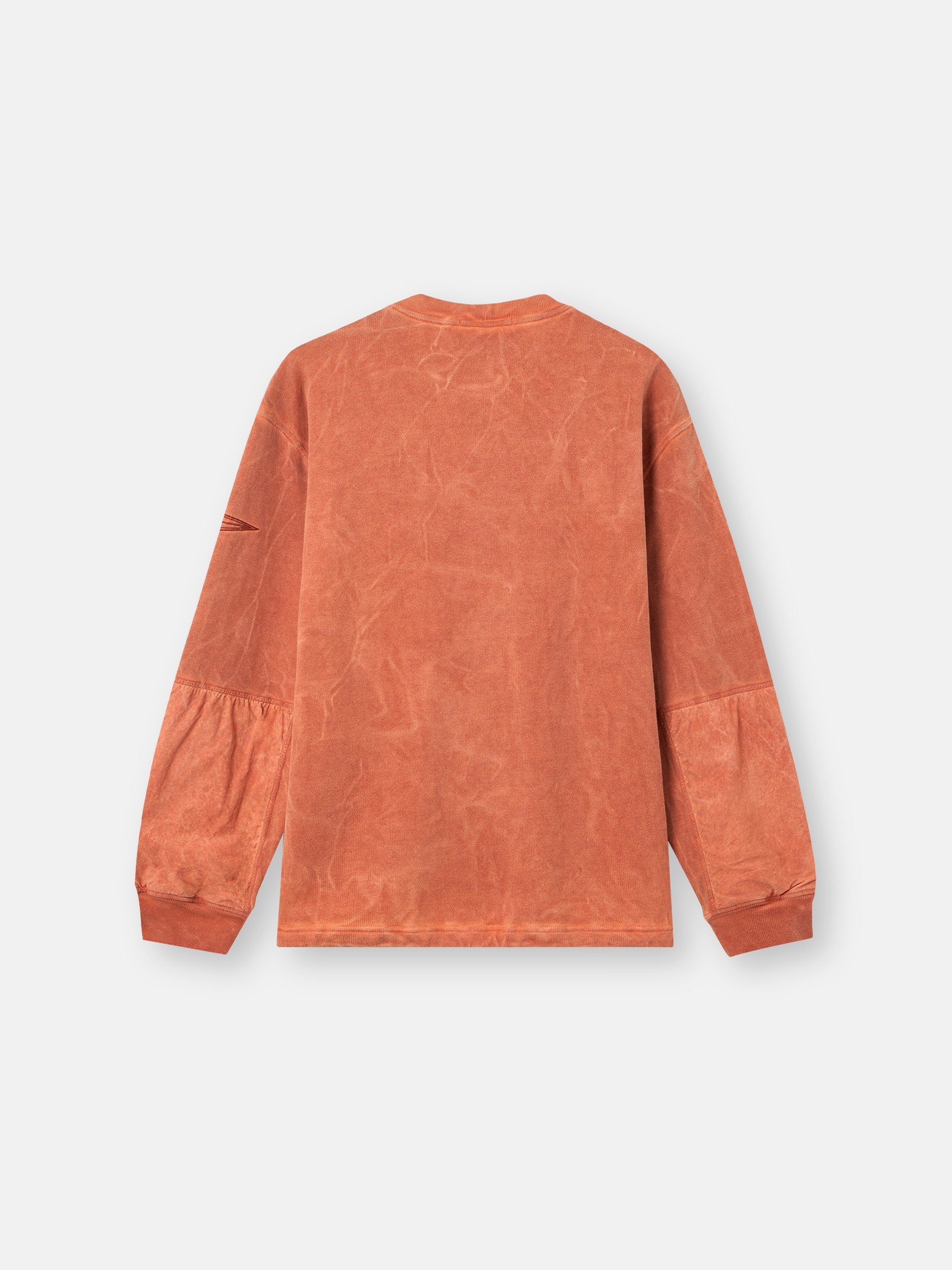 Burnt Orange Oversized-fit crewneck sweatshirt with contrast