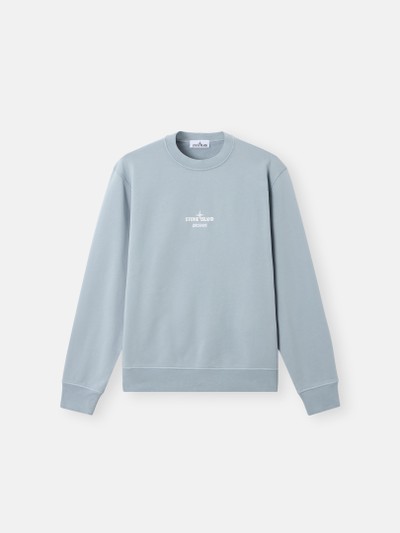Ash Grey Regular-fit crewneck sweatshirt with seasonal 'ARCHIVIO