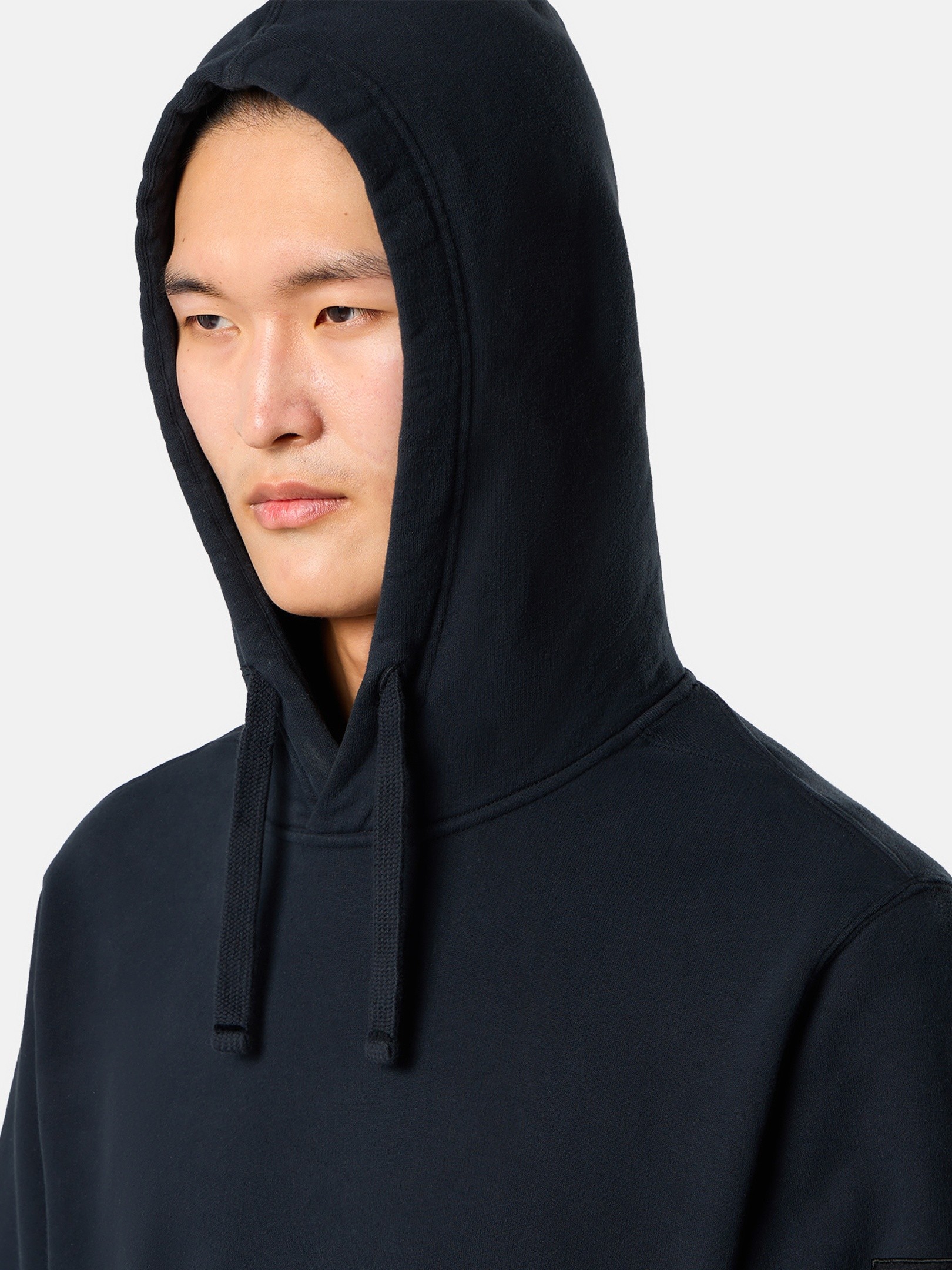 Navy Blue Regular-fit hooded sweatshirt with thumbhole cuffs
