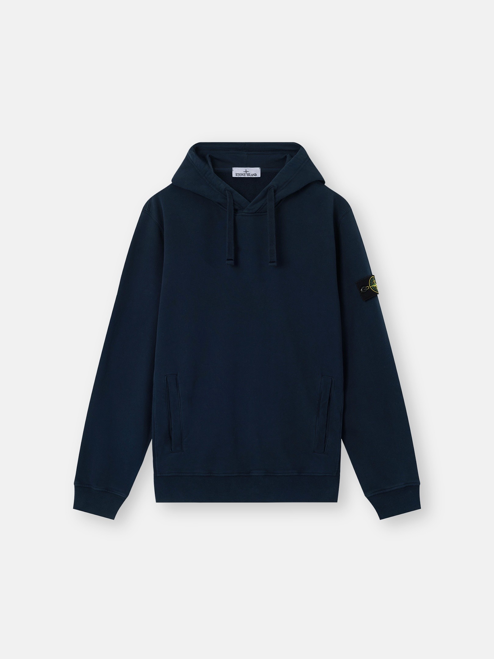 Navy Blue Regular-fit hooded sweatshirt with thumbhole cuffs