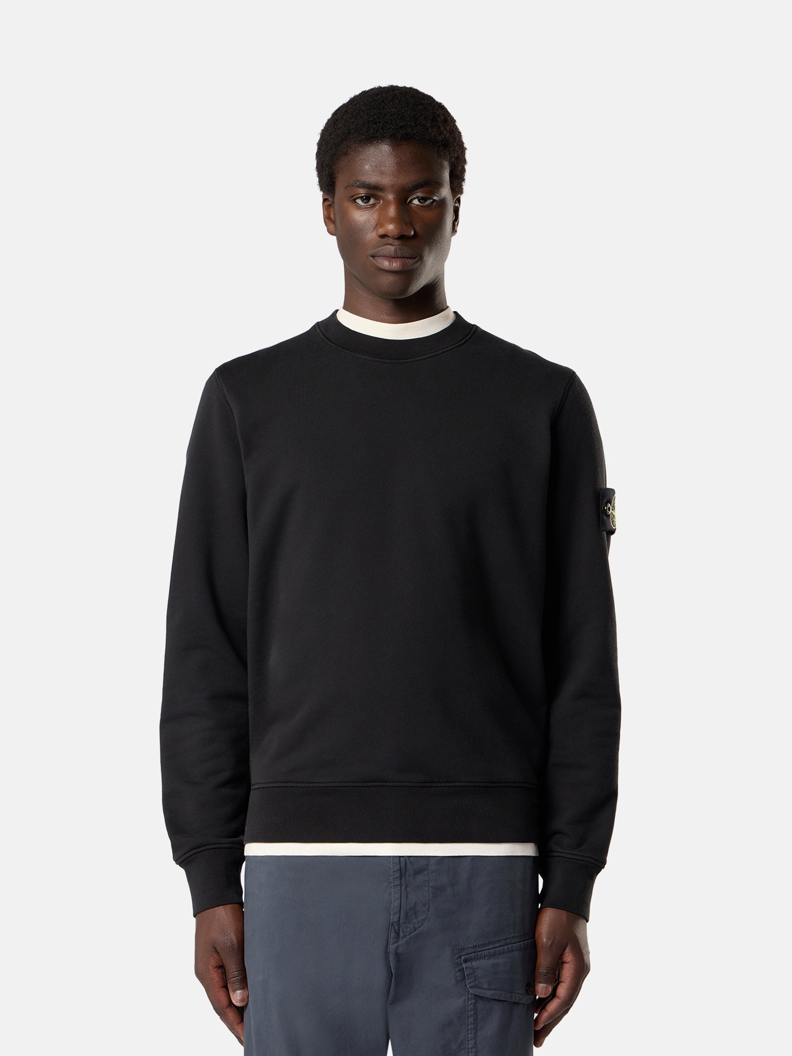 Black Regular-fit crewneck sweatshirt with raglan sleeves 6100060