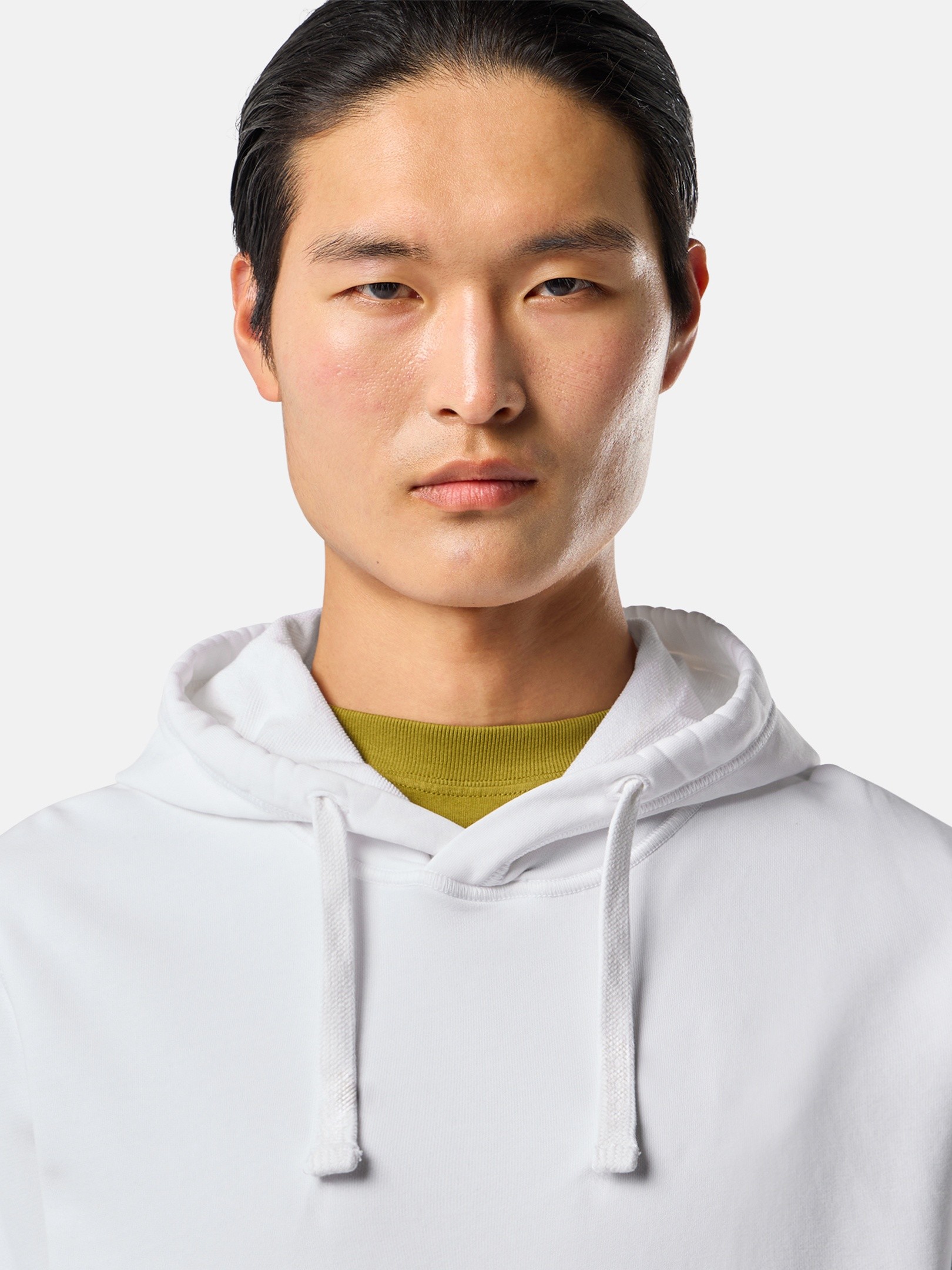 White Regular-fit hooded sweatshirt with pouch pocket 6100062